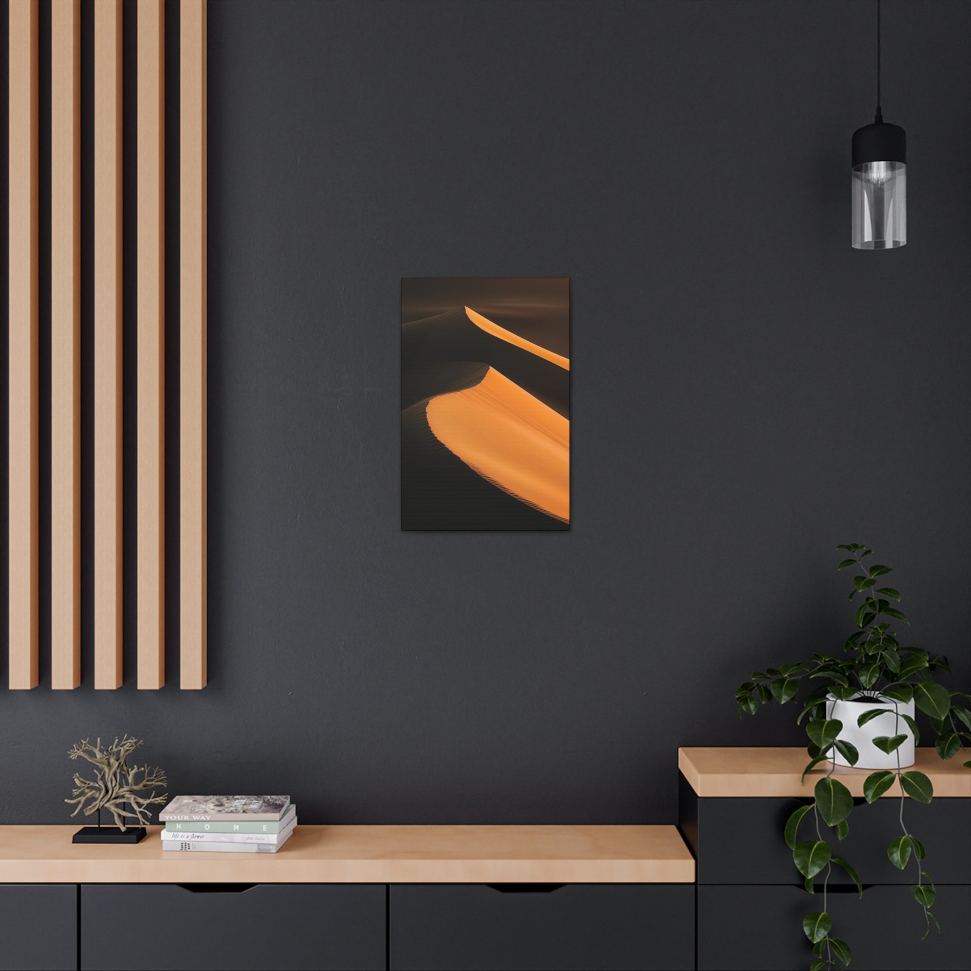 Minimalist Desert Dunes Canvas Wall Art - SynthFrame