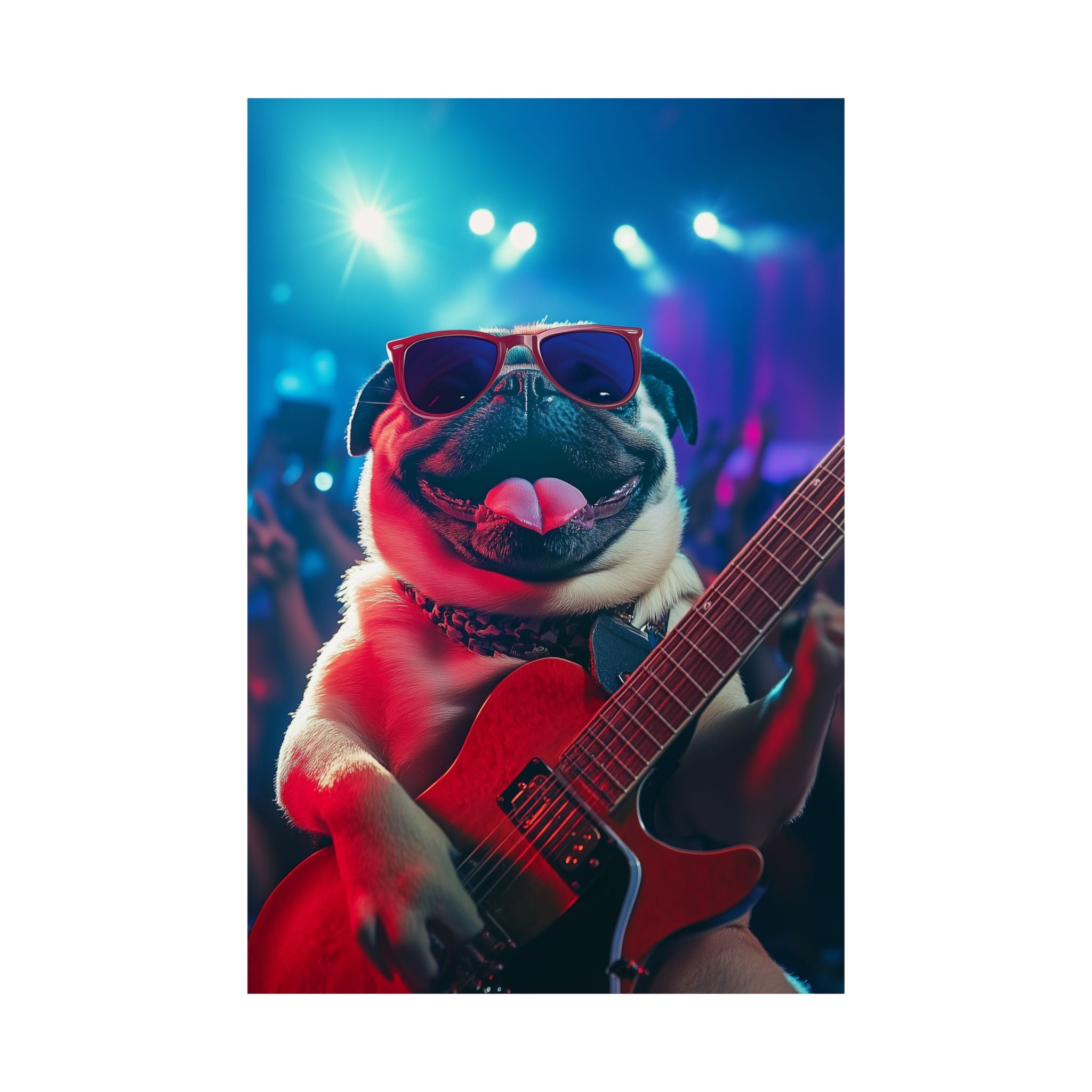 Rockstar Pug Poster