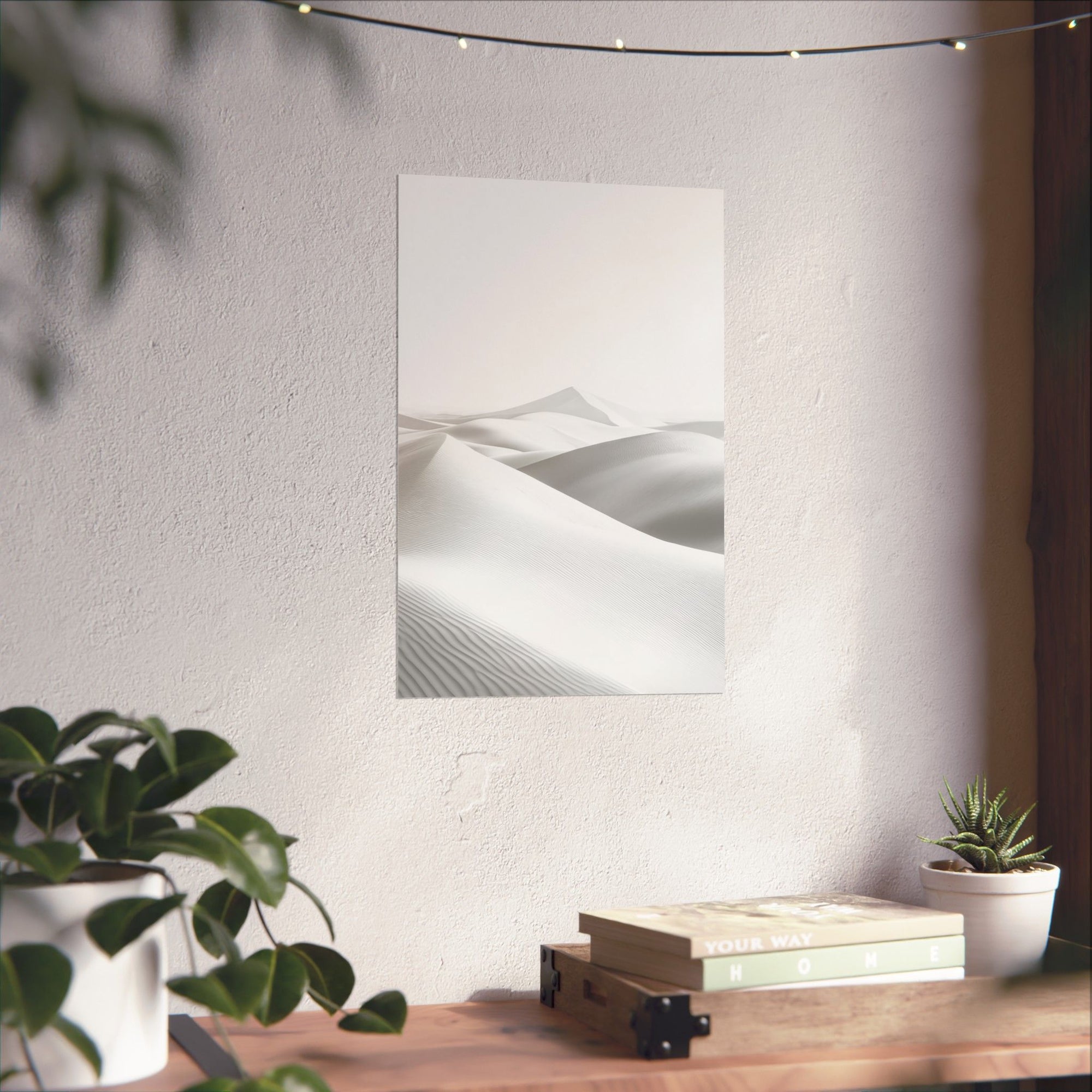 Minimalist Desert Dunes Poster Wall Art - SynthFrame