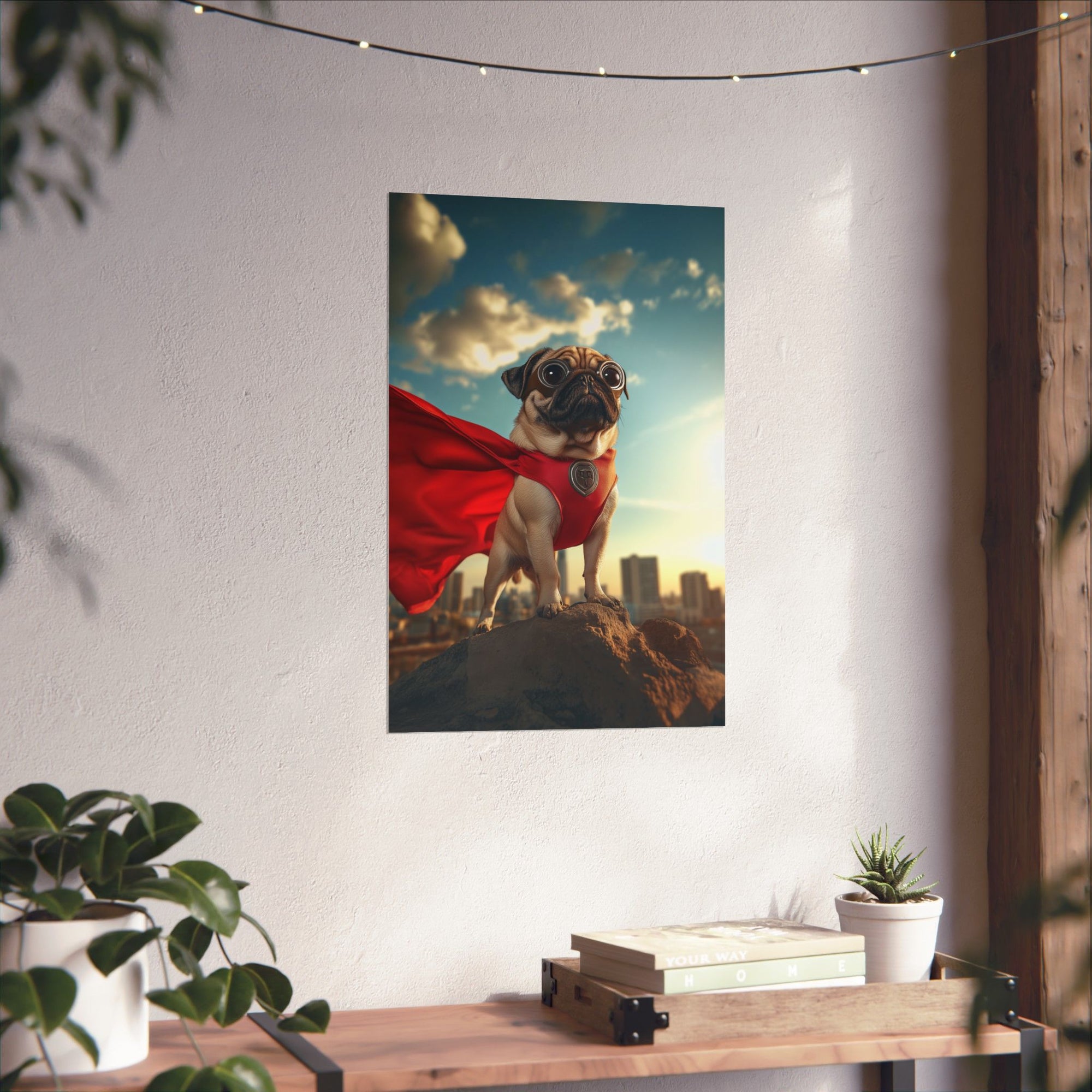 Superhero Pug Poster