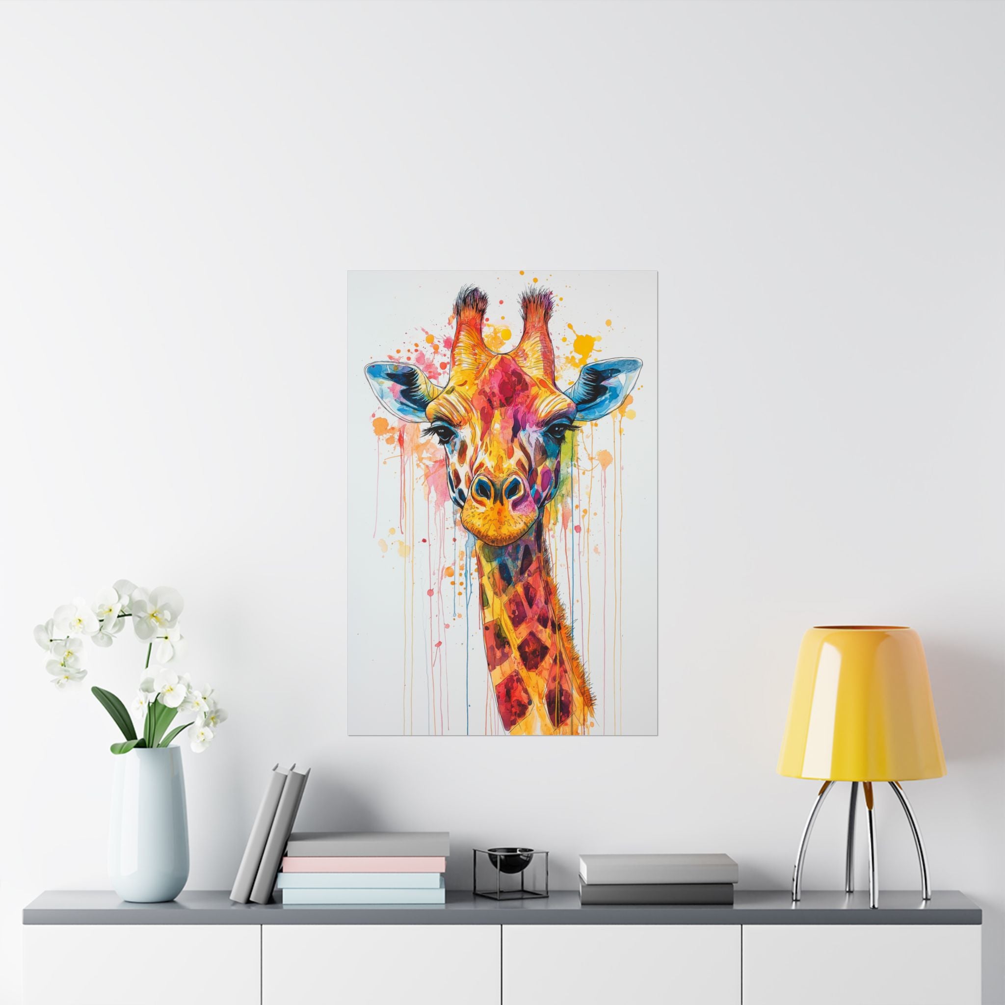 Watercolor Giraffe Poster