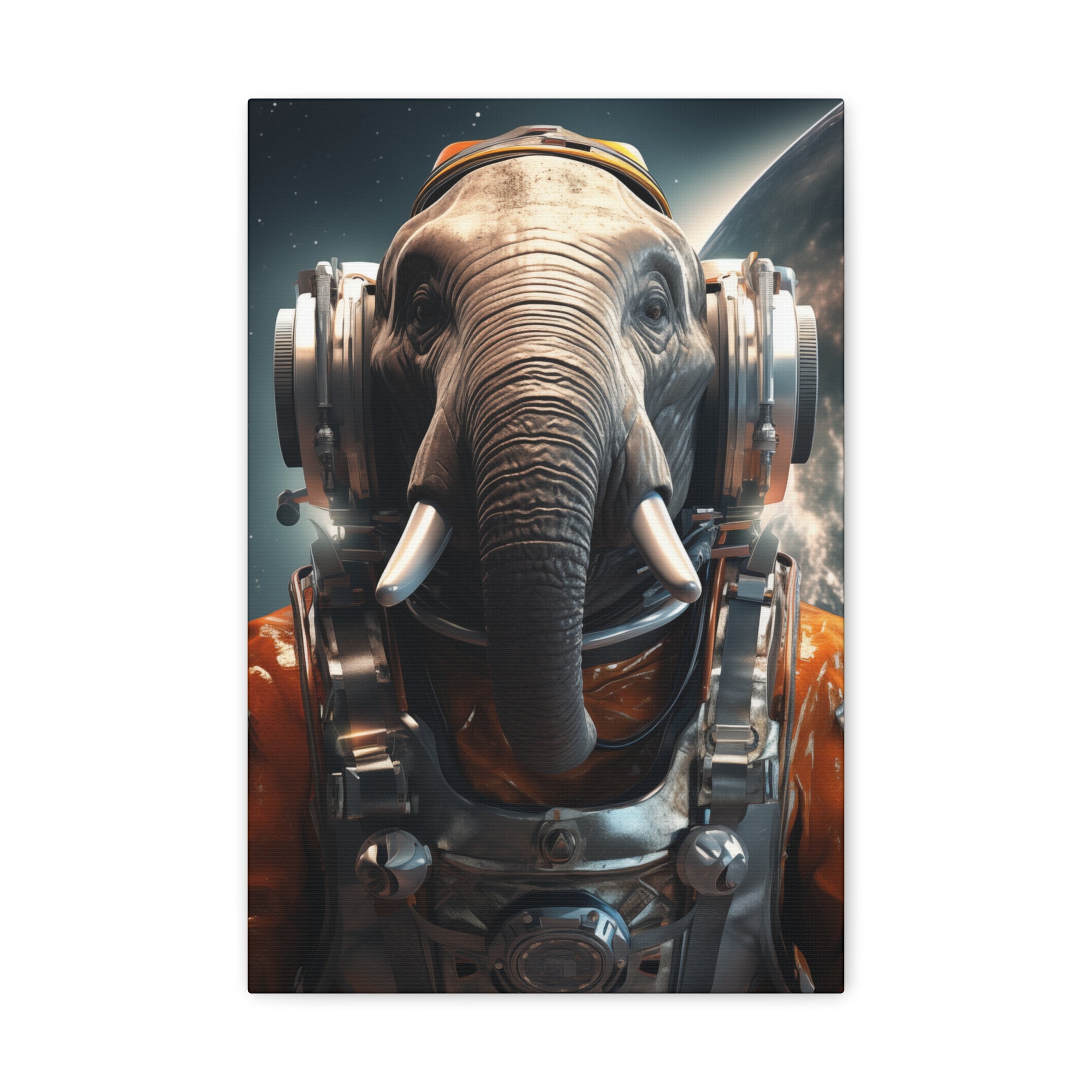 AstroElephant 1 Canvas Wall Art - SynthFrame