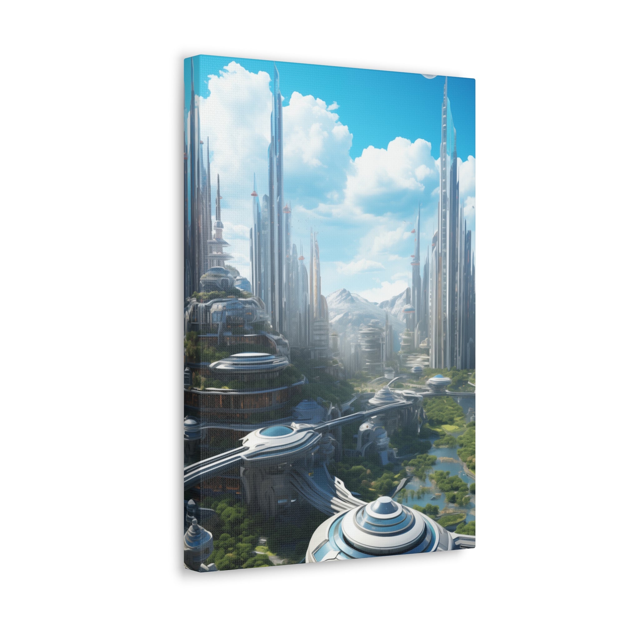 Futuristic Eco City 6 Canvas Wall Art - SynthFrame