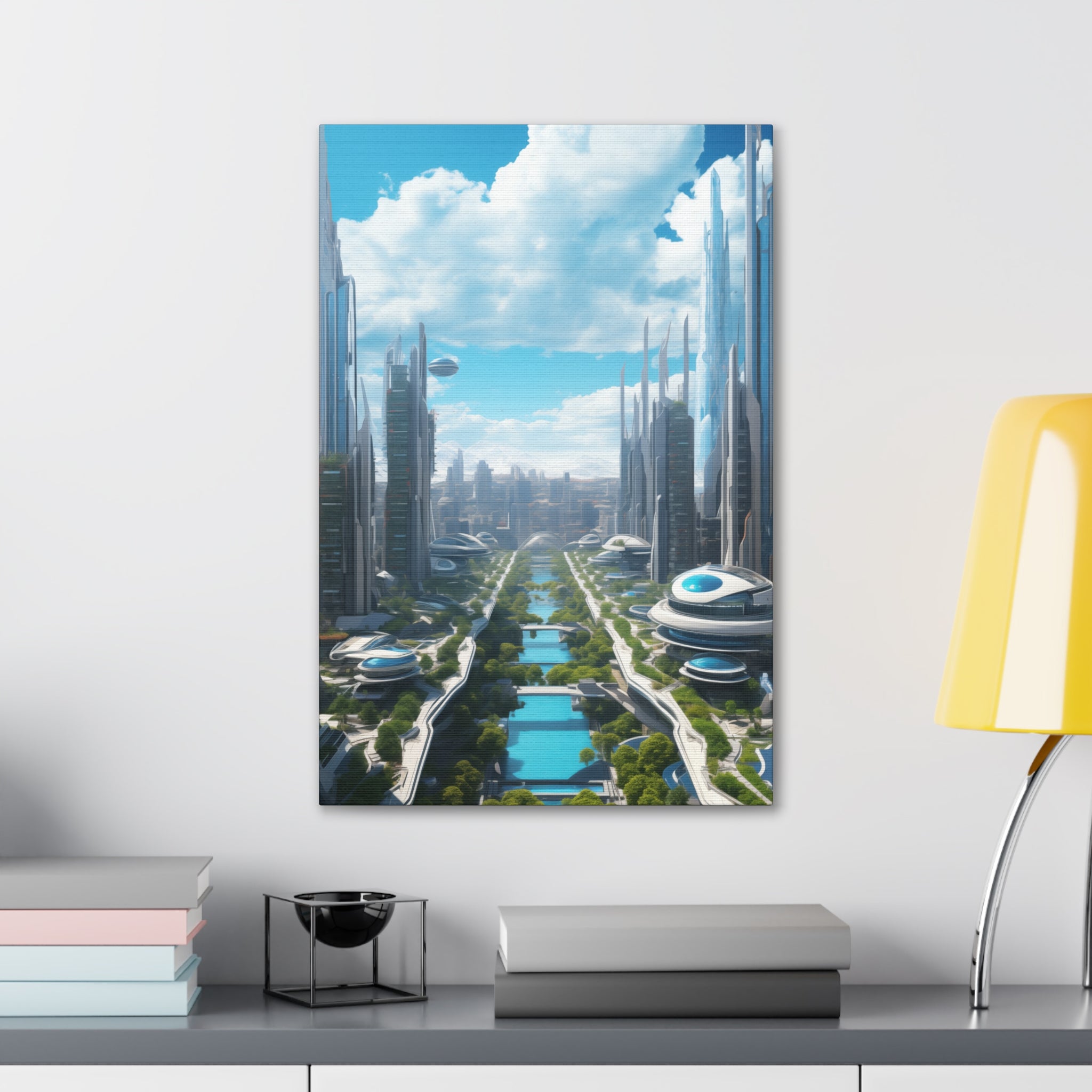 Futuristic Eco City 3 Canvas Wall Art - SynthFrame