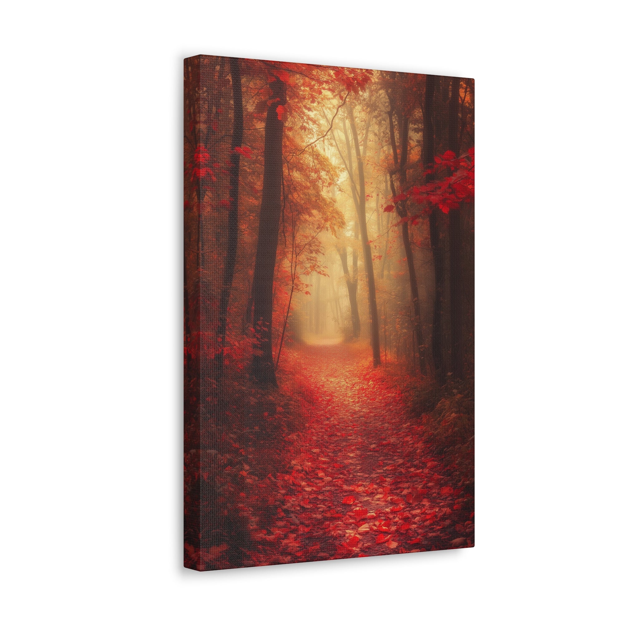 Autumn Forest Path Canvas Wall Art - SynthFrame