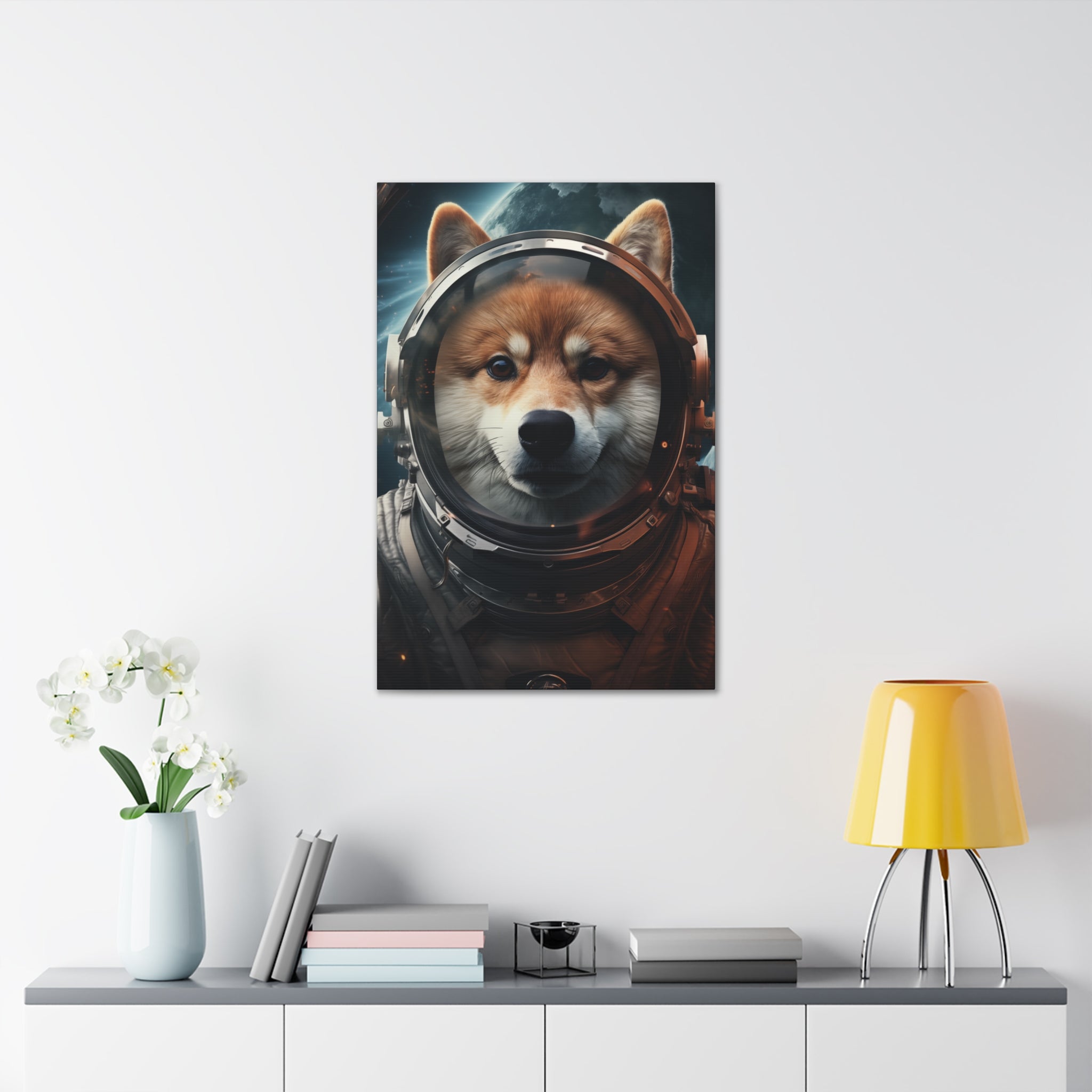 AstroDog 2 Canvas Wall Art - SynthFrame