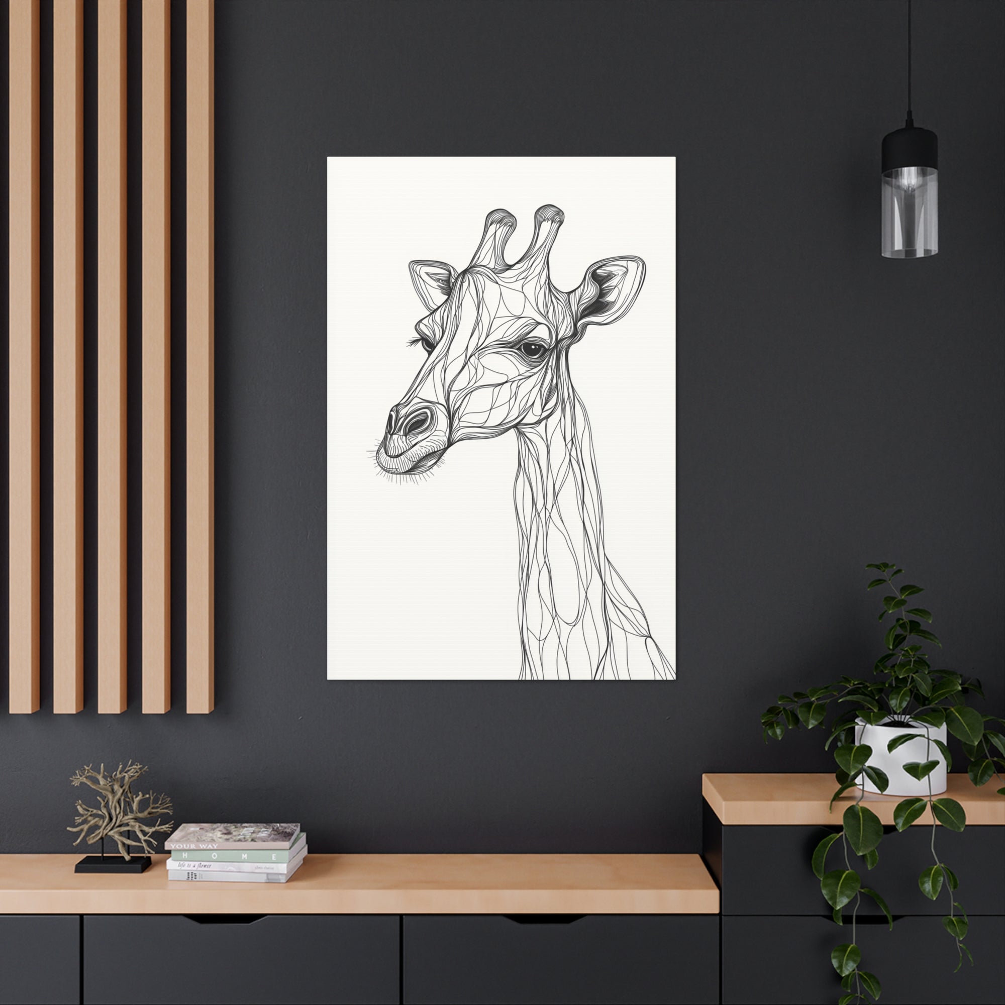 Essence of Giraffe Canvas Wall Art - SynthFrame