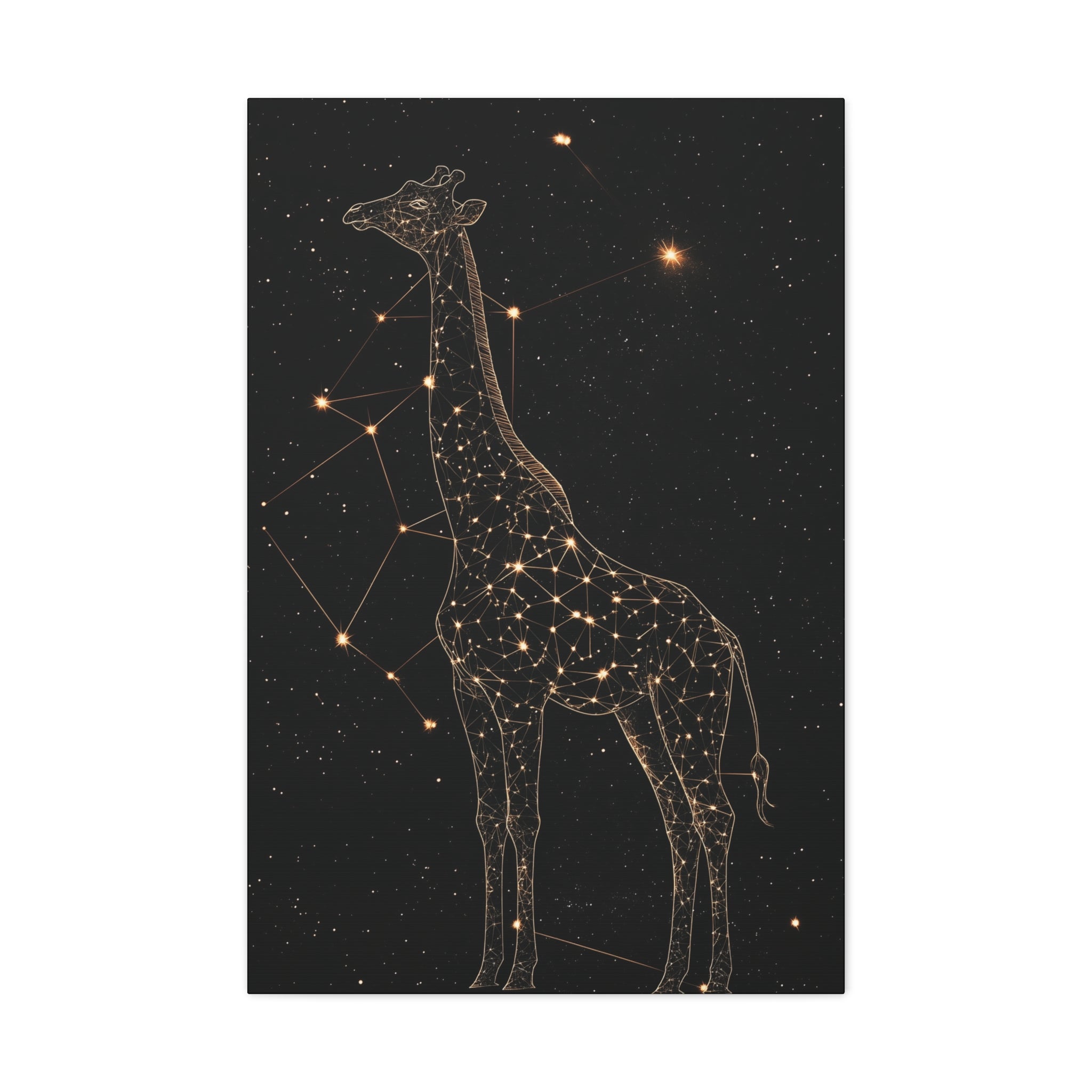 Constellation Giraffe Canvas Wall Art - SynthFrame