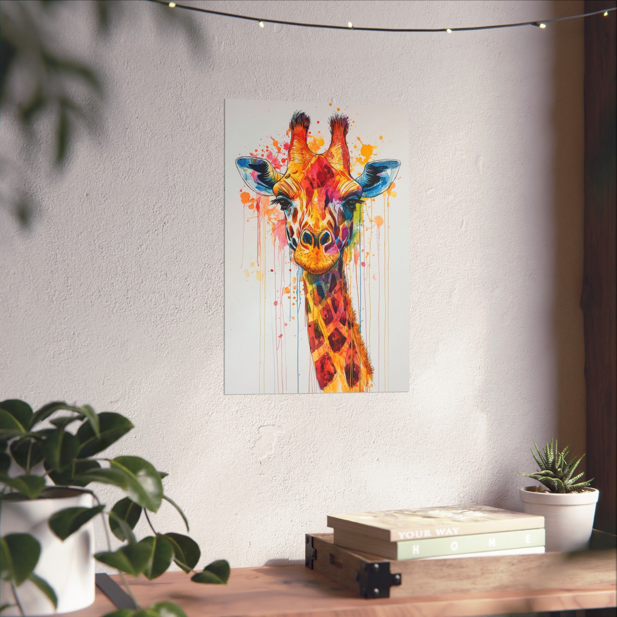 Watercolor Giraffe Poster