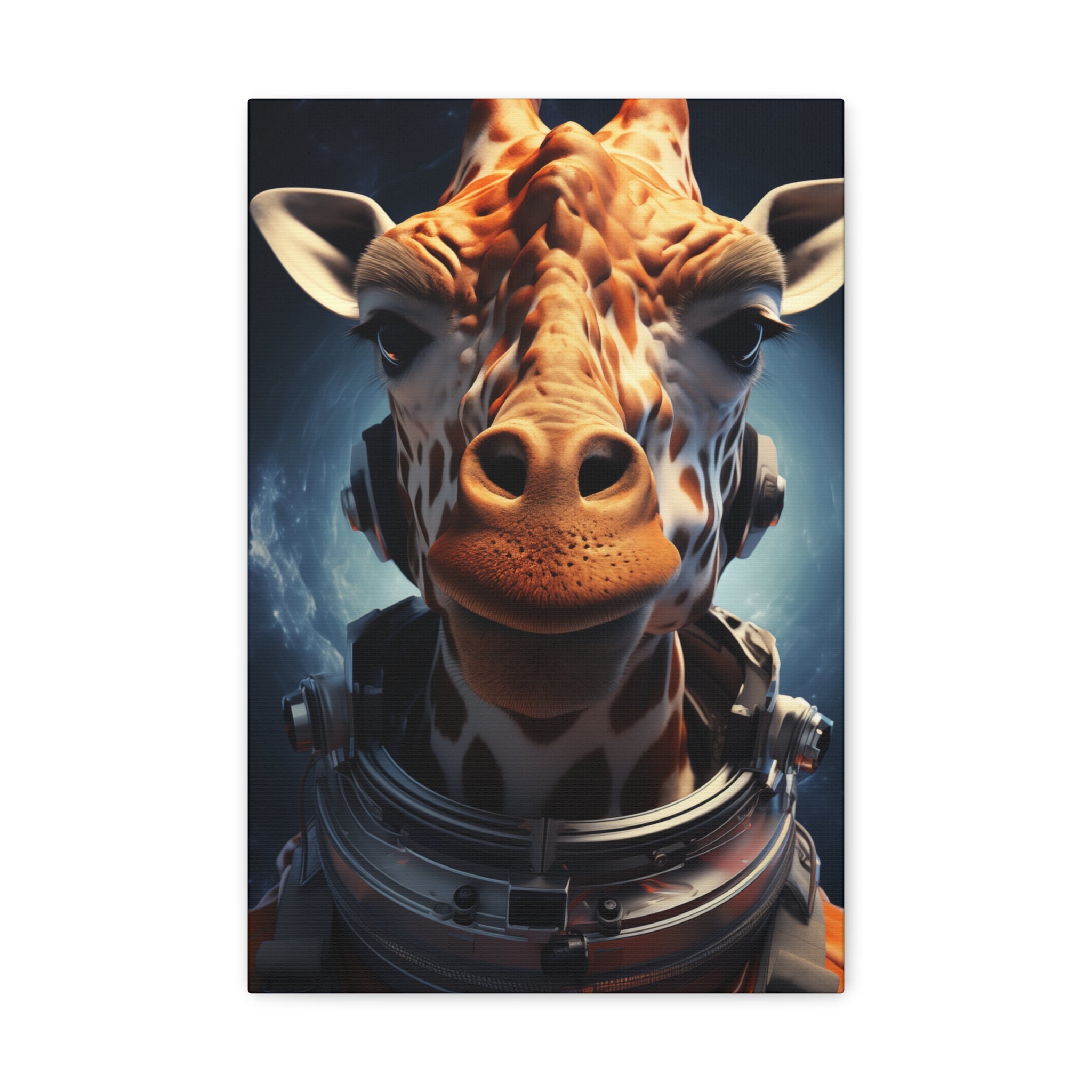 AstroGiraffe 1 Canvas Wall Art - SynthFrame