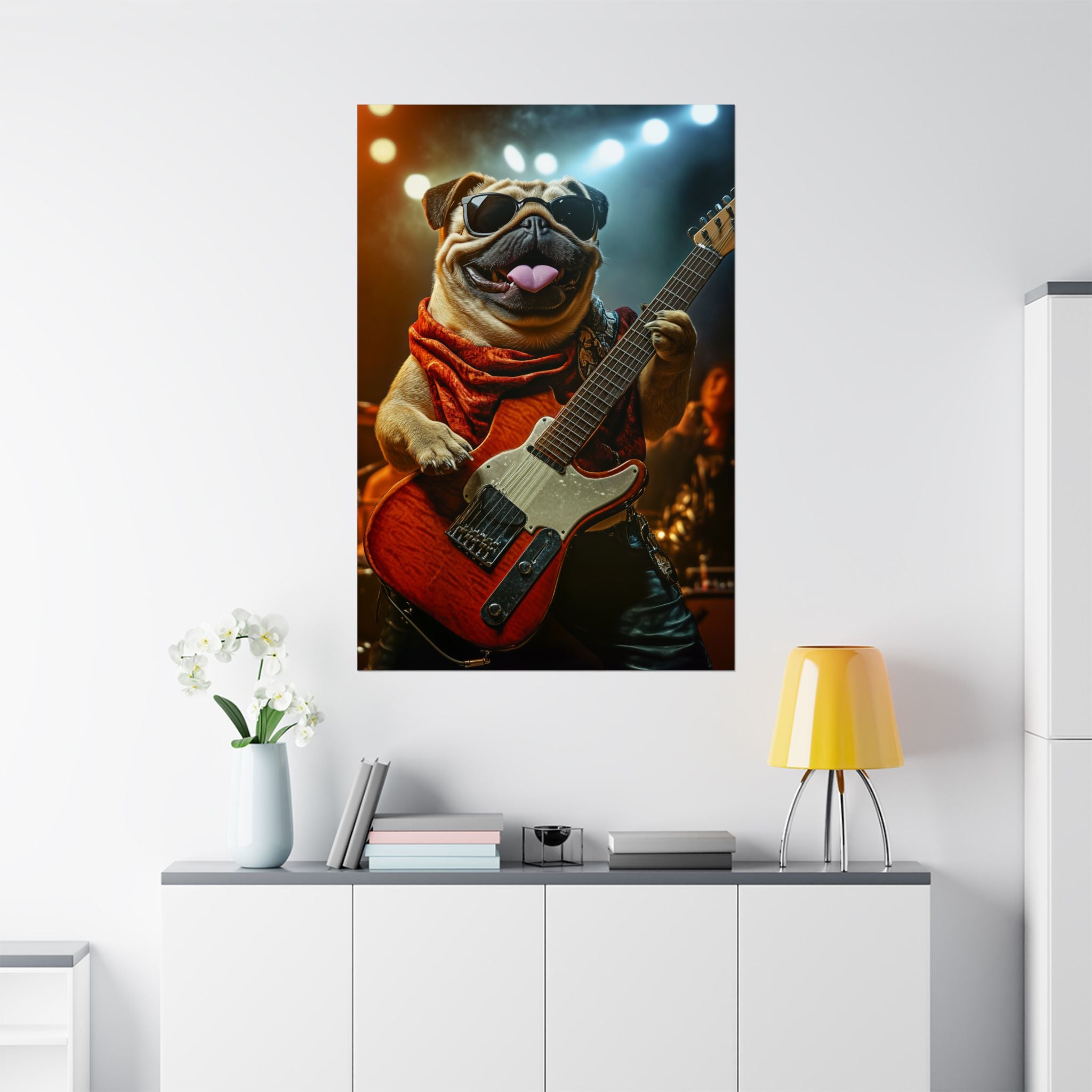 Rockstar Pug Poster