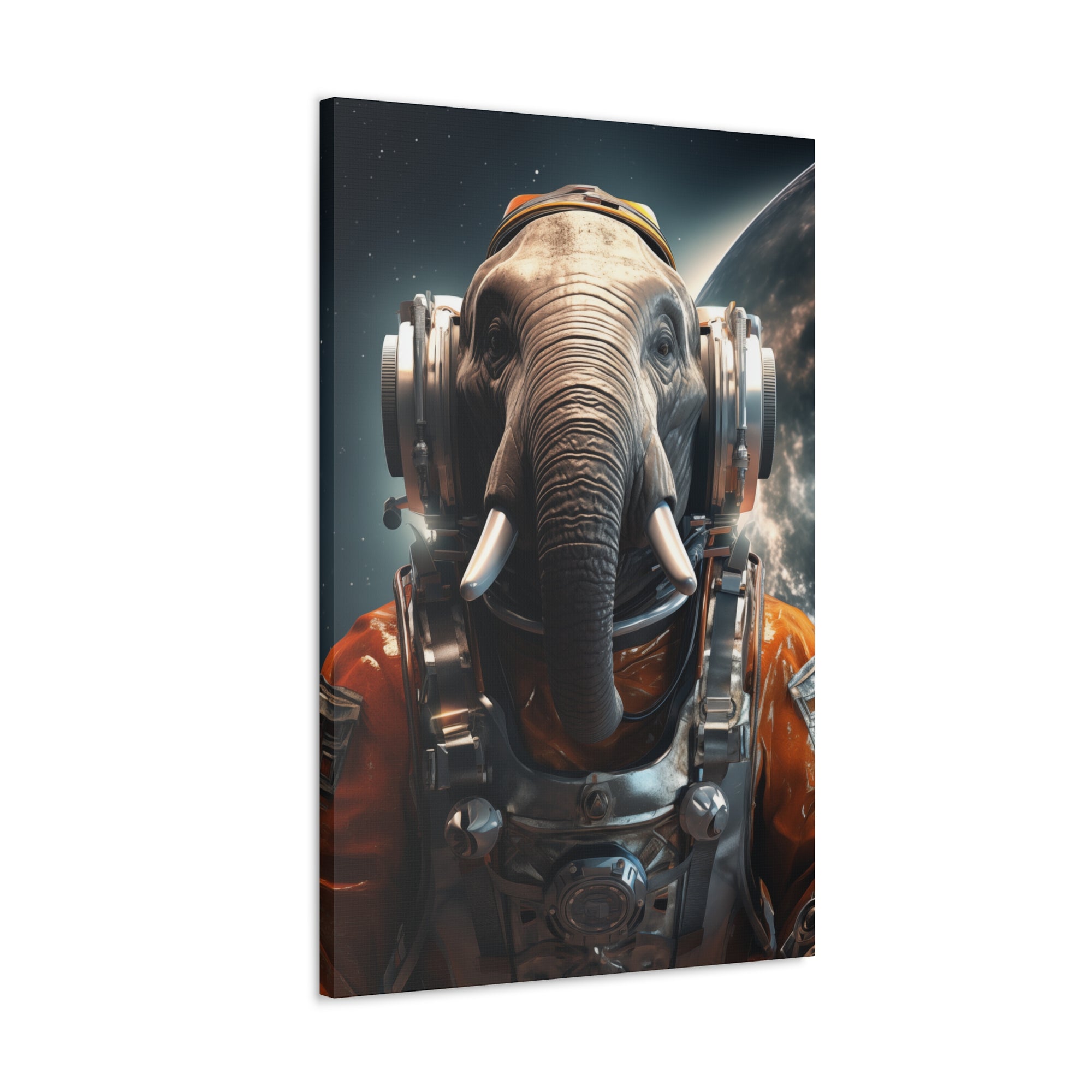 AstroElephant 1 Canvas Wall Art - SynthFrame