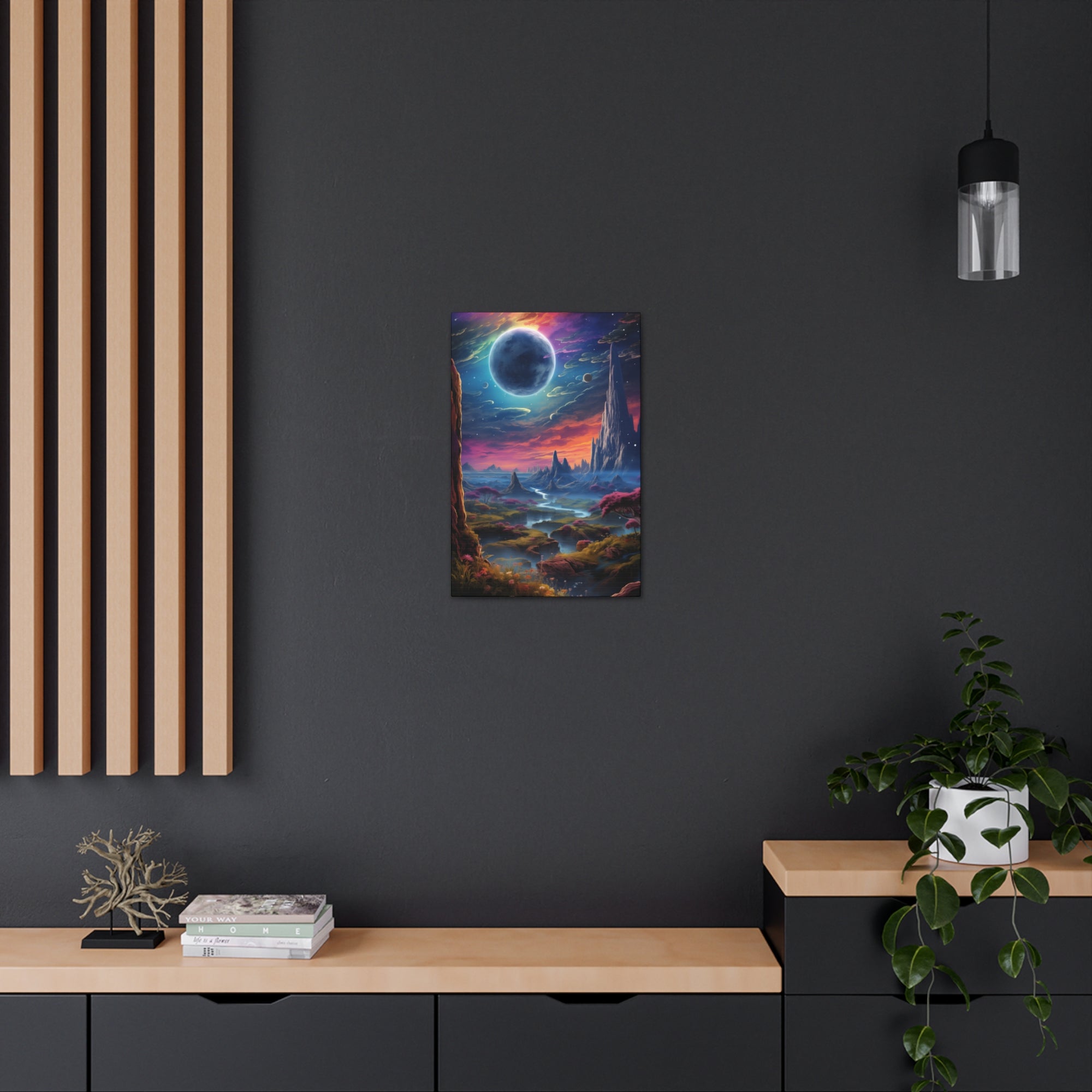 Vibrant Alien Planet 3 Canvas Wall Art - SynthFrame