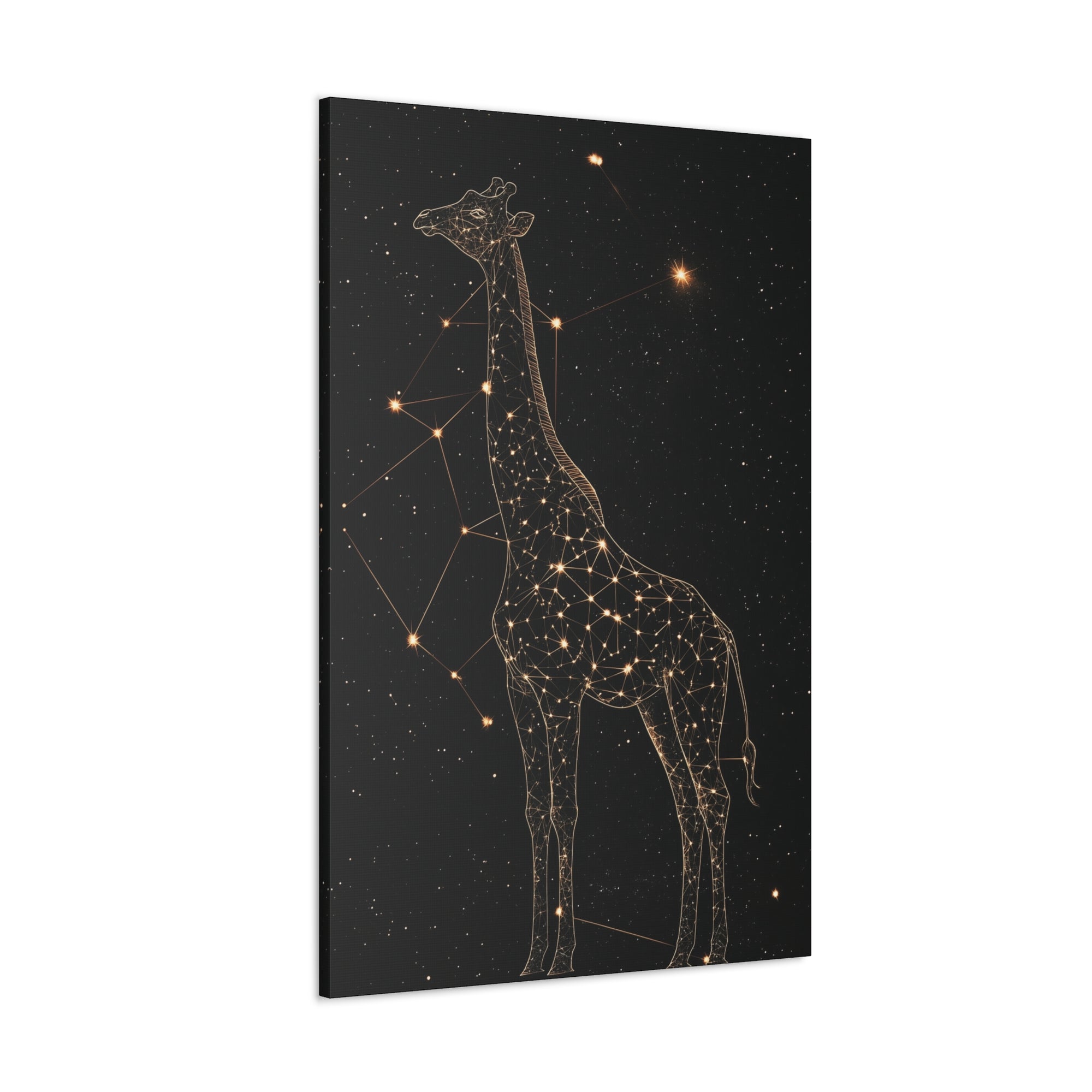 Constellation Giraffe Canvas Wall Art - SynthFrame