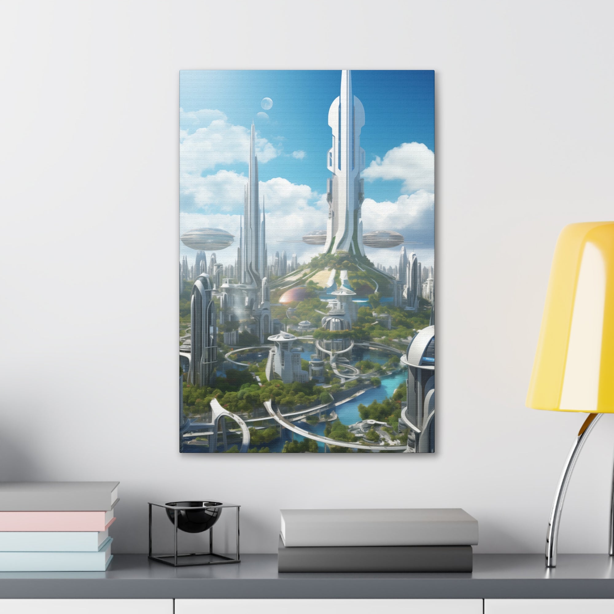 Futuristic Eco City 8 Canvas Wall Art - SynthFrame