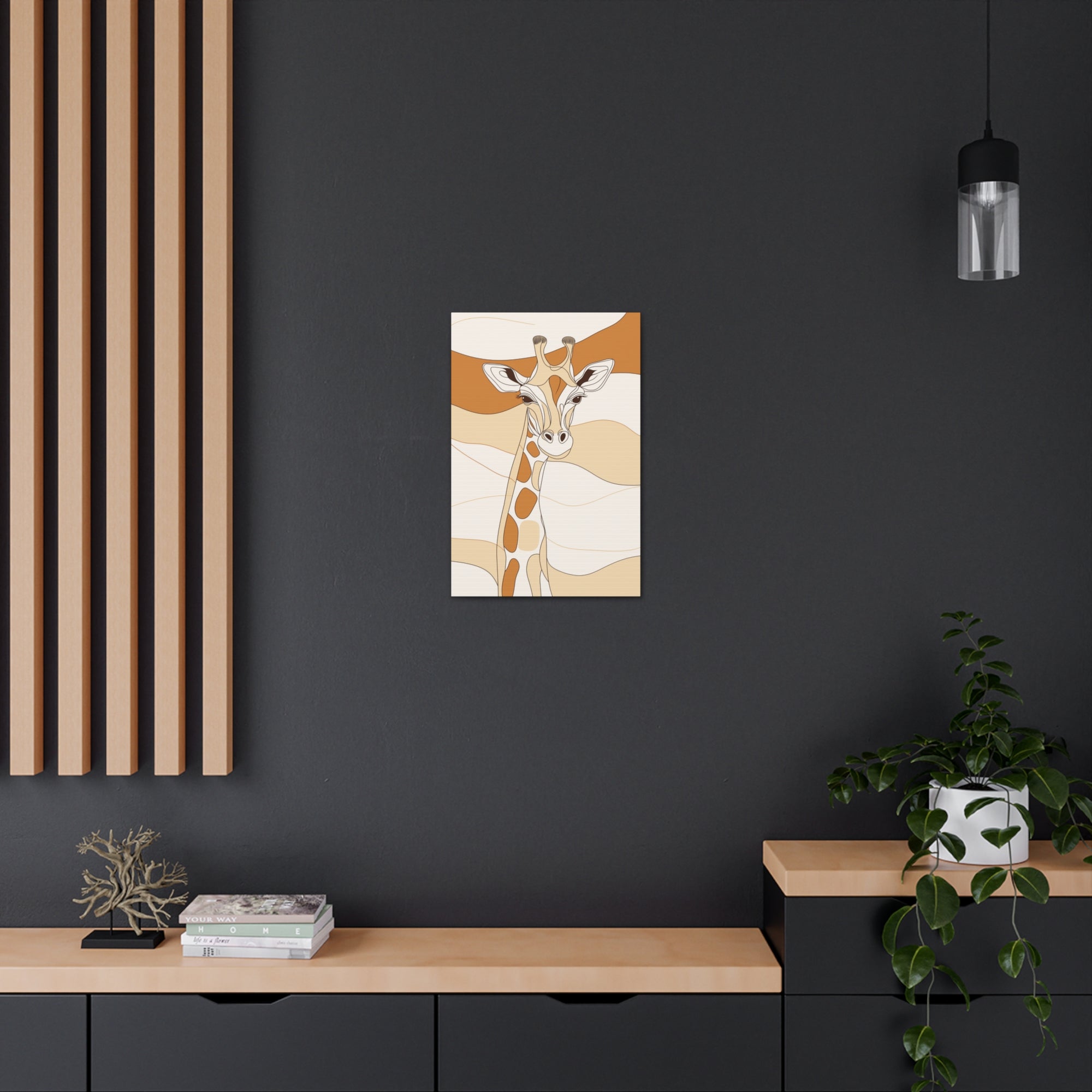 Essence of Giraffe Canvas Wall Art - SynthFrame