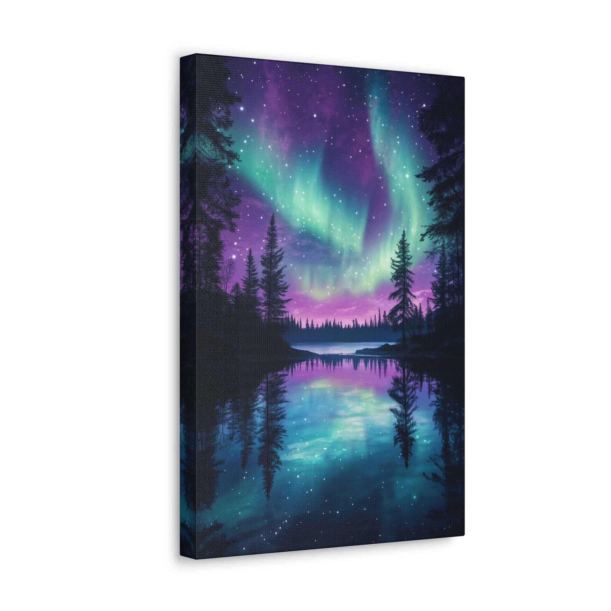 Northern Lights Wonder Canvas Wall Art - SynthFrame