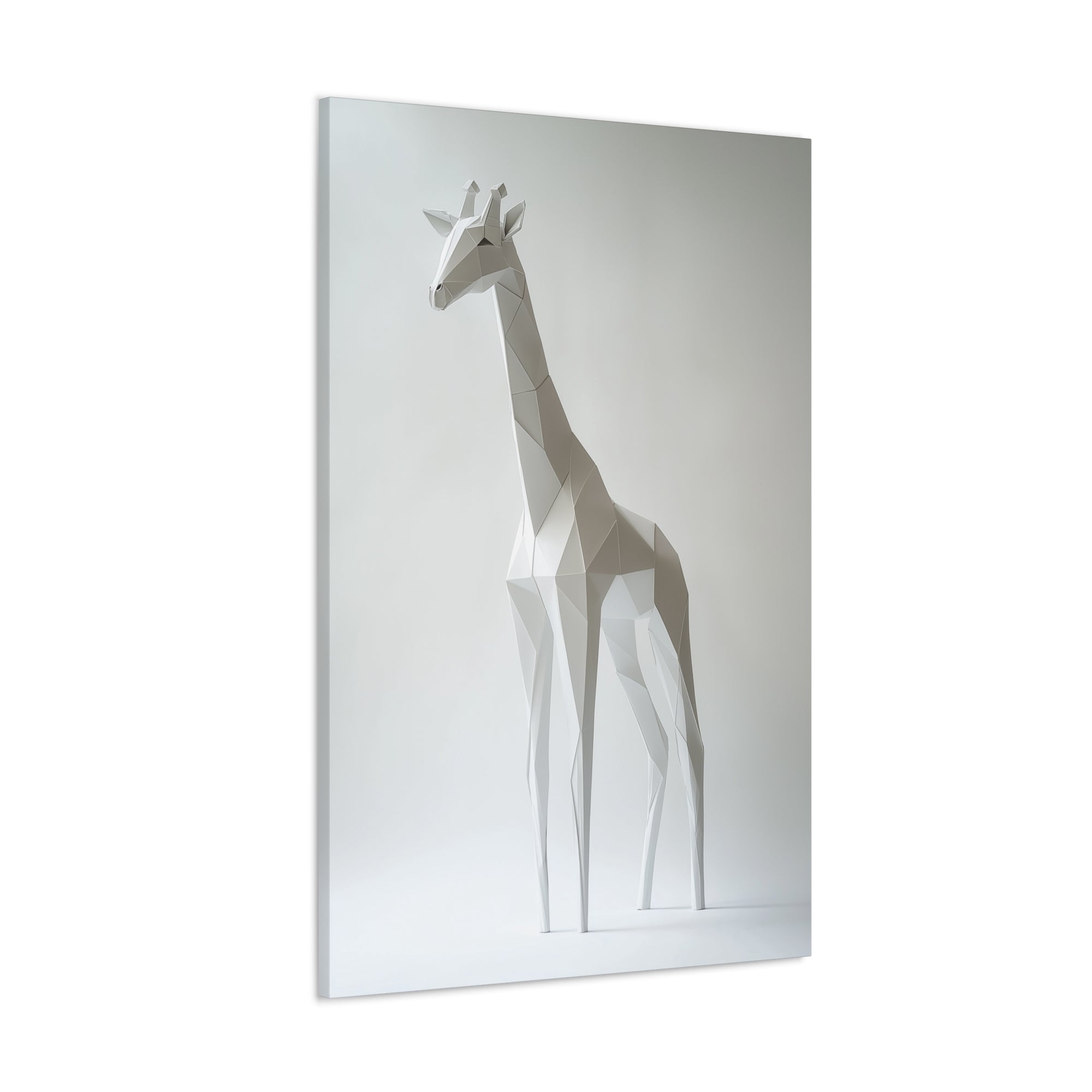 Folded Giraffe Canvas Wall Art - SynthFrame