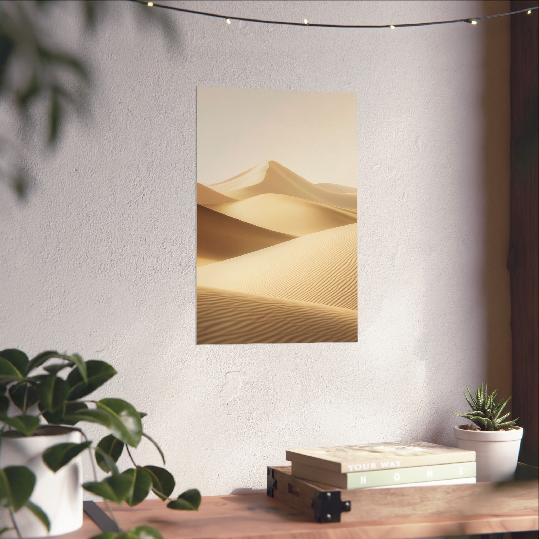 Minimalist Desert Dunes Poster Wall Art - SynthFrame