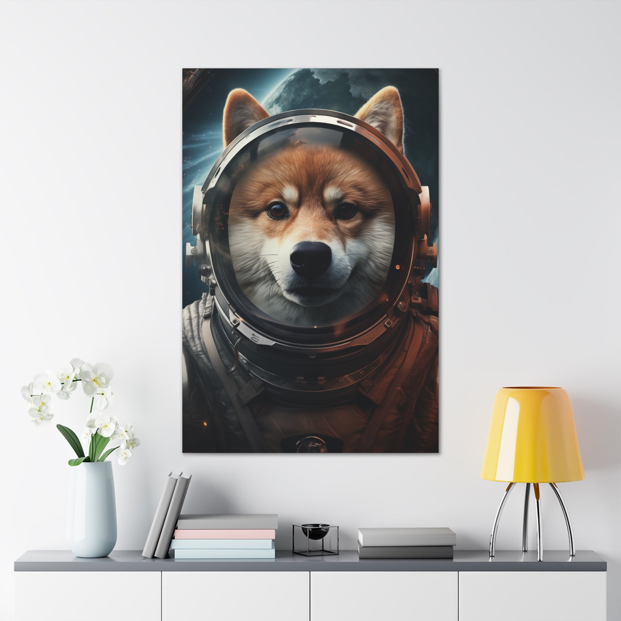 AstroDog 2 Canvas Wall Art - SynthFrame