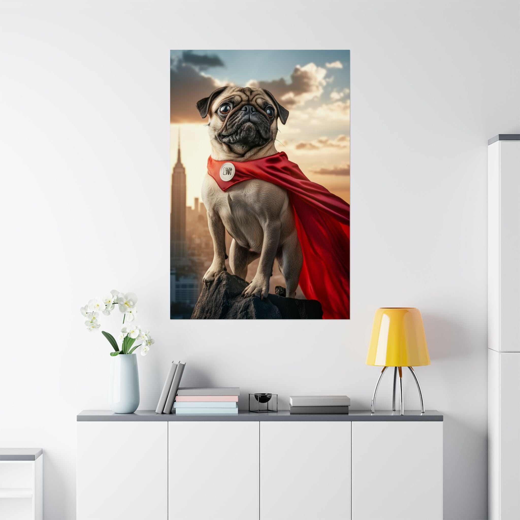 Superhero Pug Poster