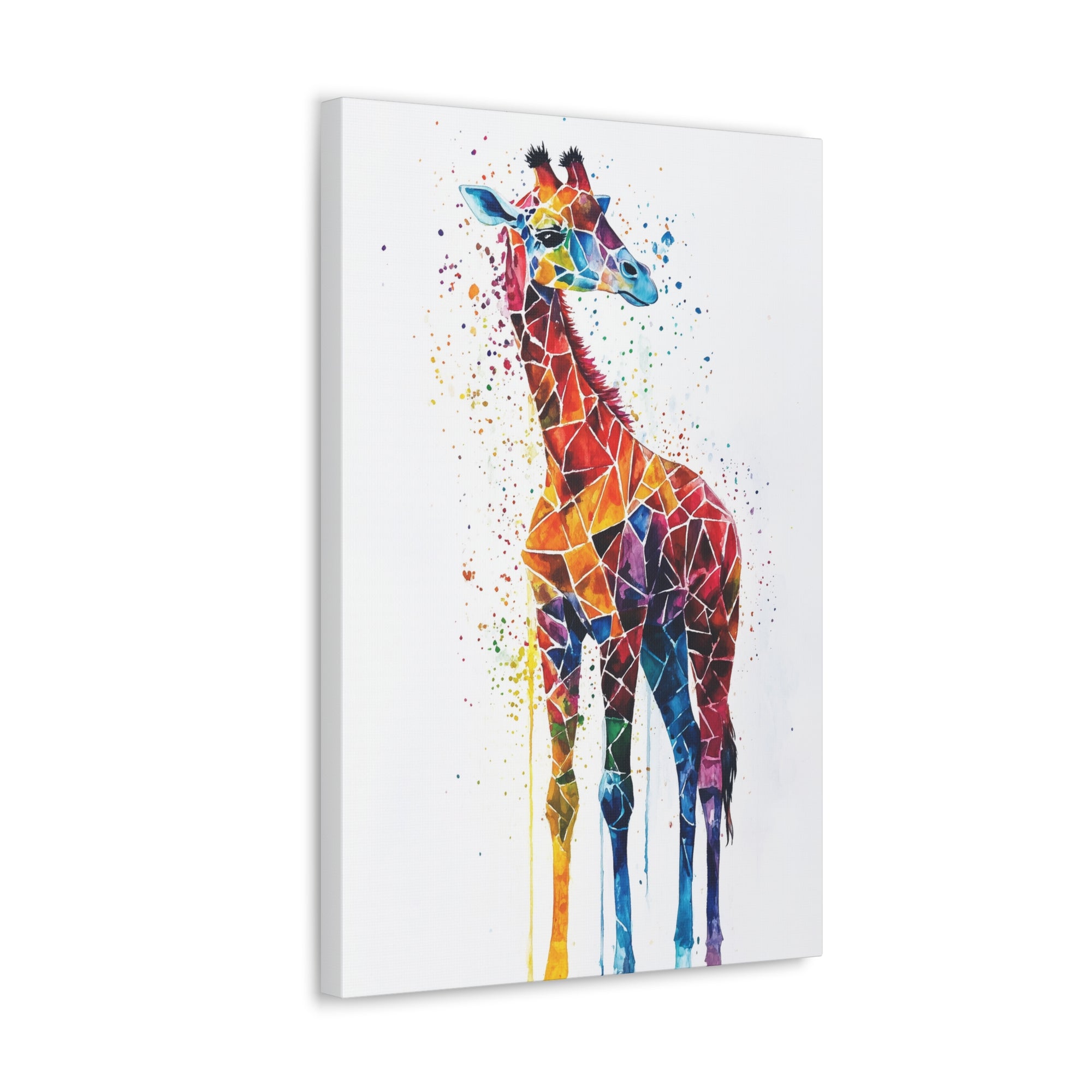 Watercolor Giraffe Canvas Wall Art - SynthFrame