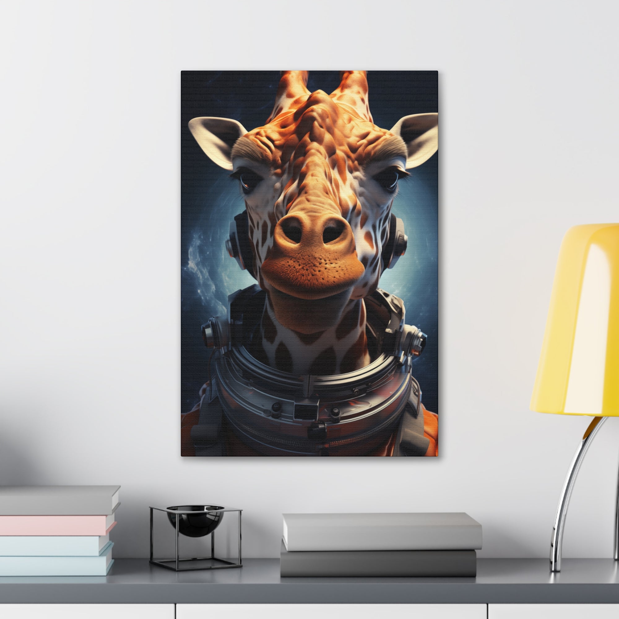 AstroGiraffe 1 Canvas Wall Art - SynthFrame