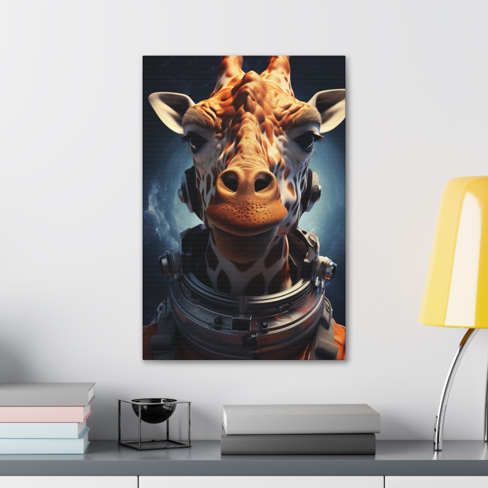 AstroGiraffe 1 Canvas Wall Art - SynthFrame