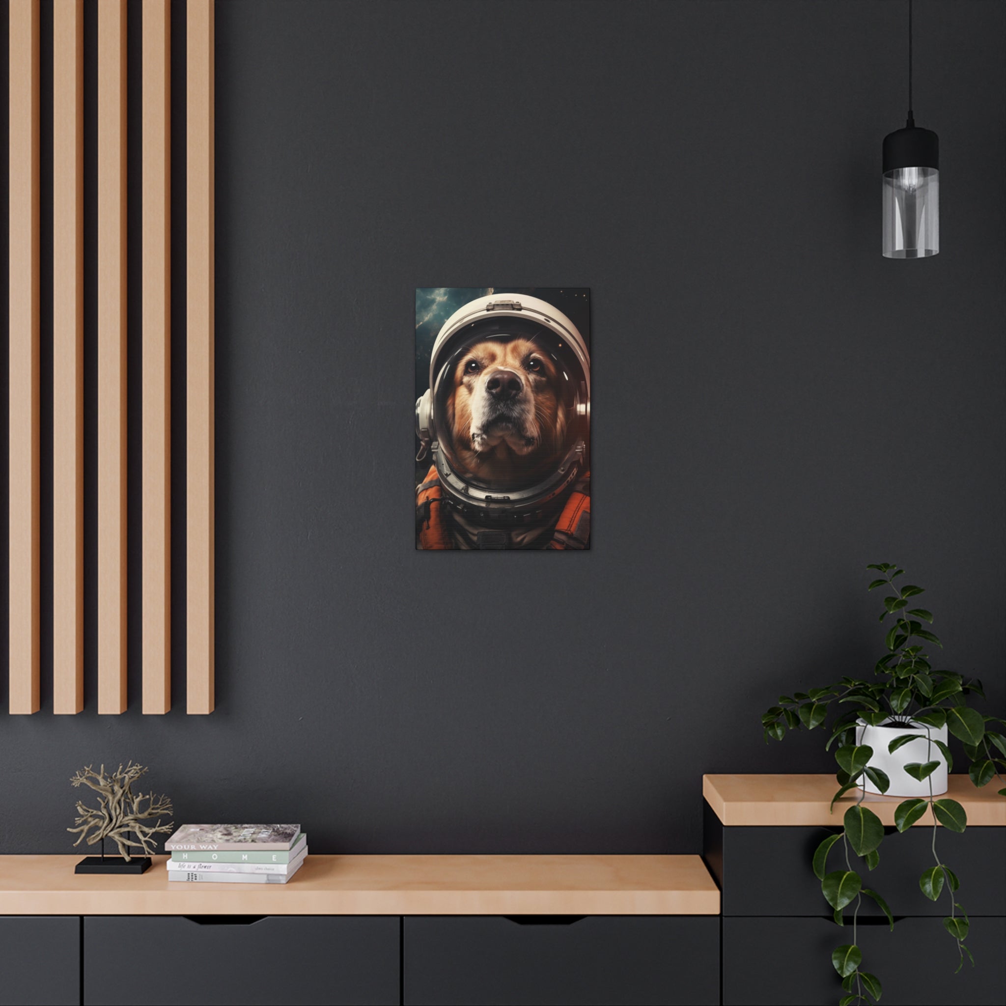 AstroDog 1 Canvas Wall Art - SynthFrame