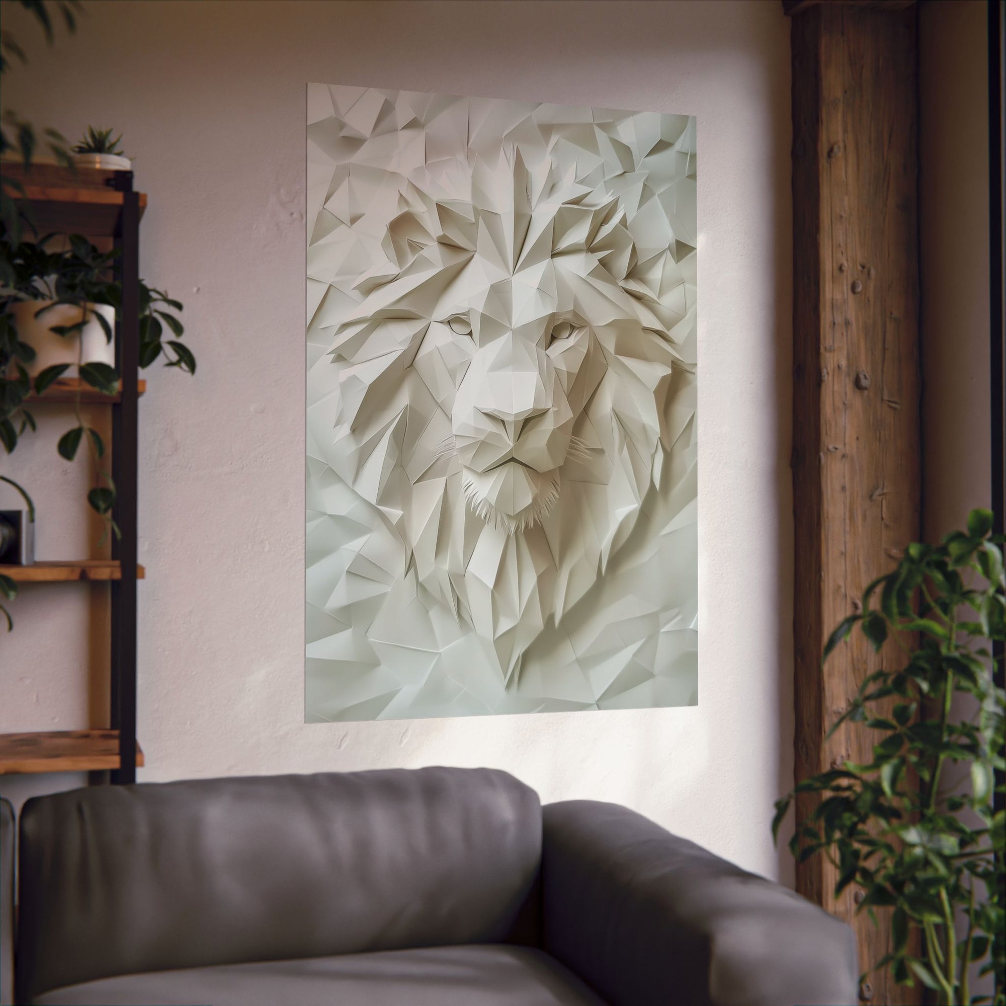 Folded Lion Poster