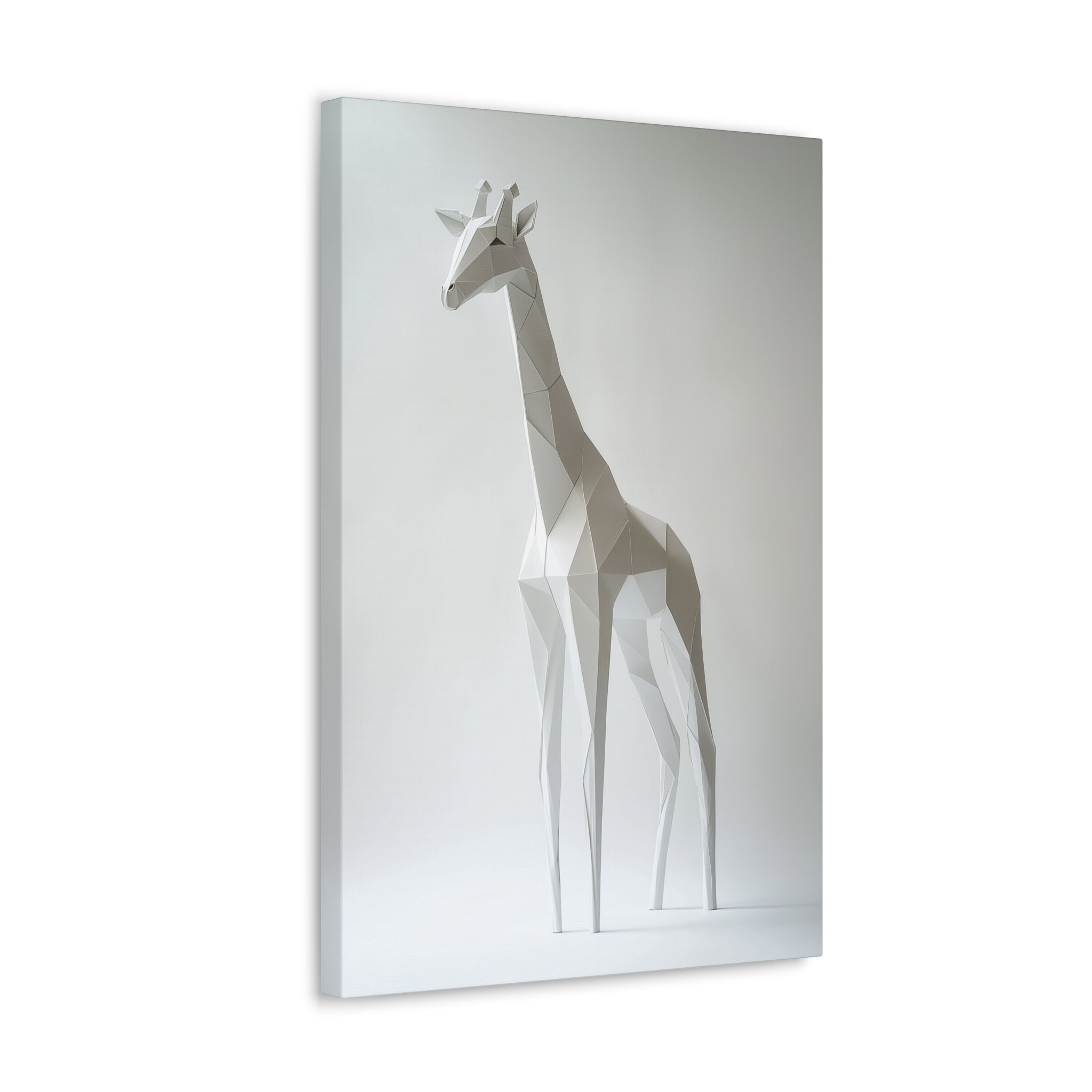 Folded Giraffe Canvas Wall Art - SynthFrame