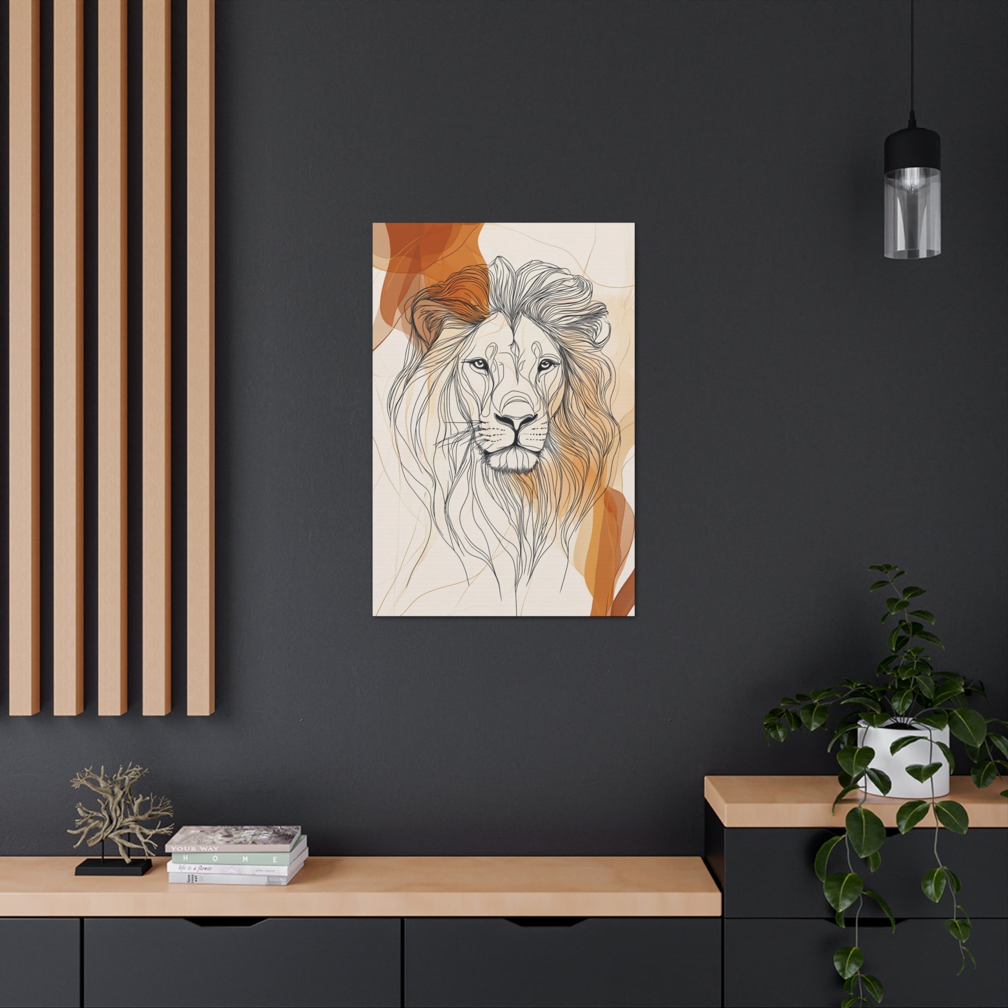 Essence of Lion Canvas Wall Art - SynthFrame