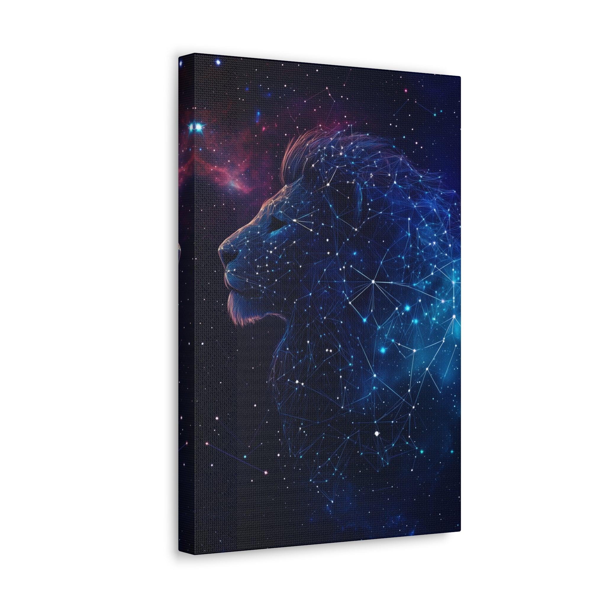 Constellation Lion Canvas Wall Art - SynthFrame