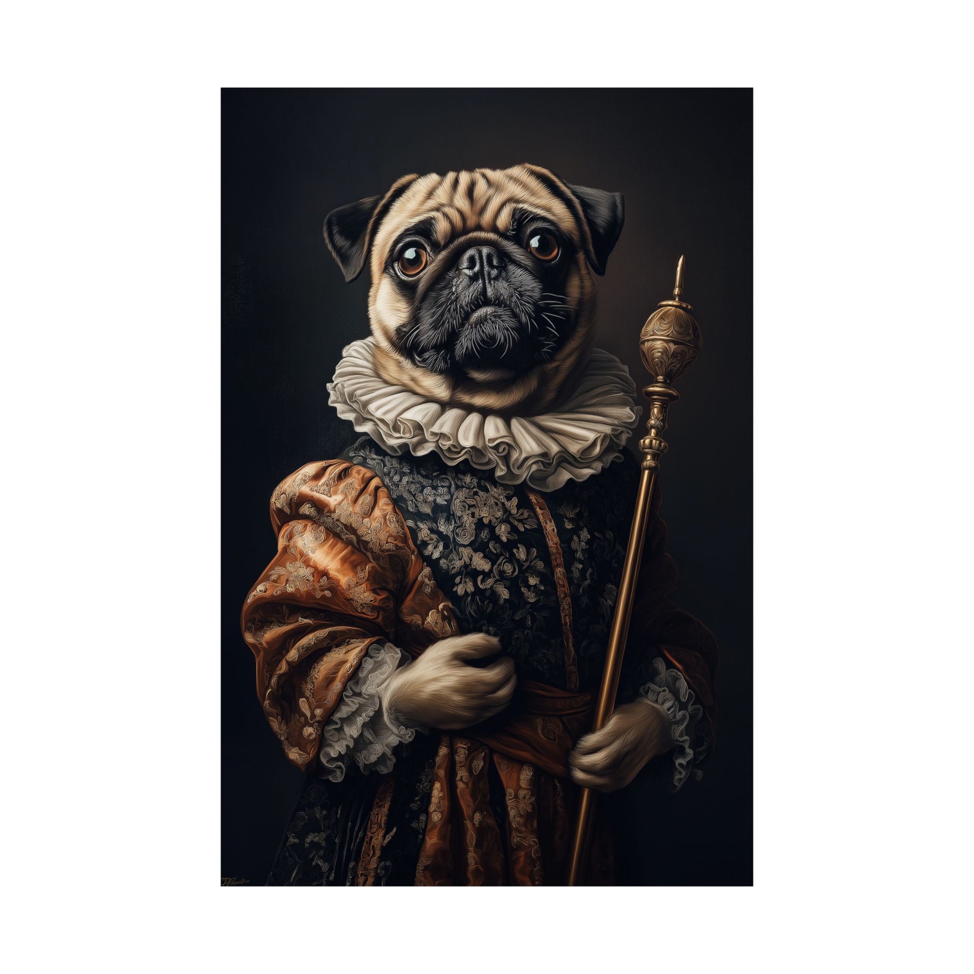 Renaissance Pug Poster