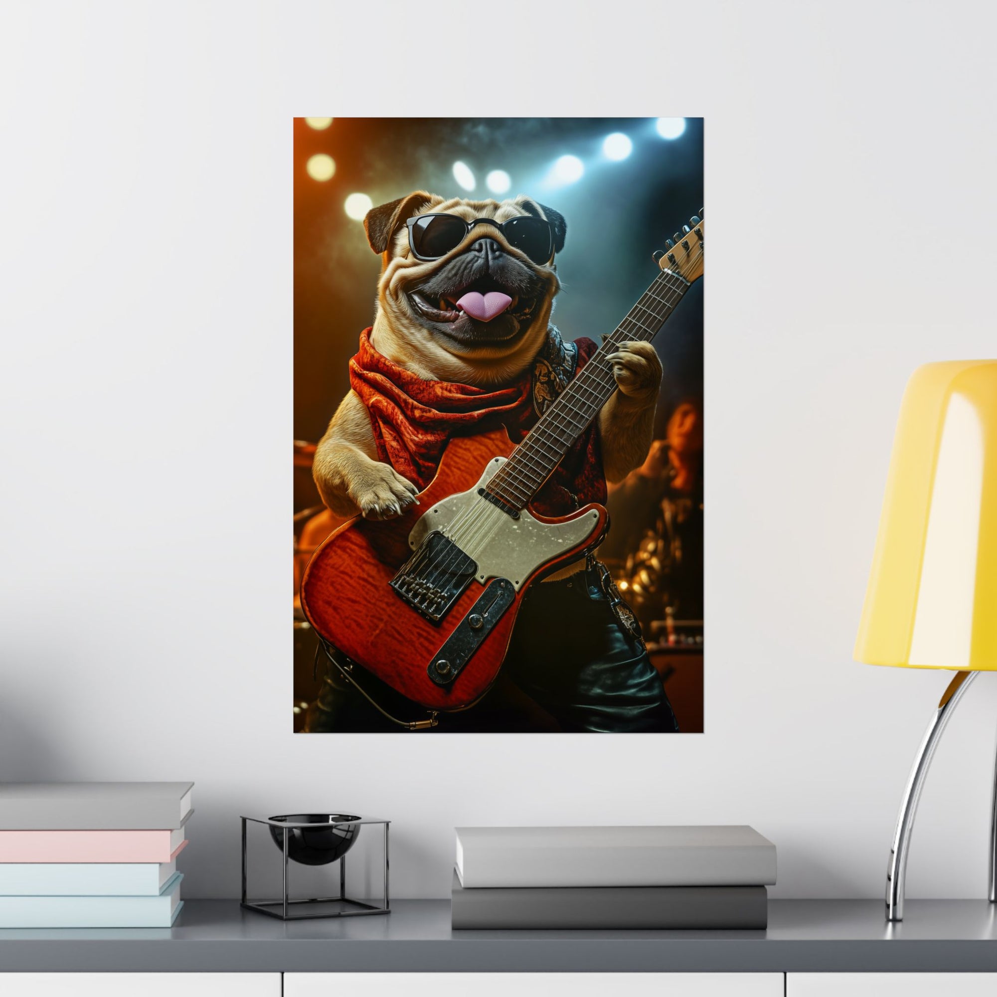 Rockstar Pug Poster