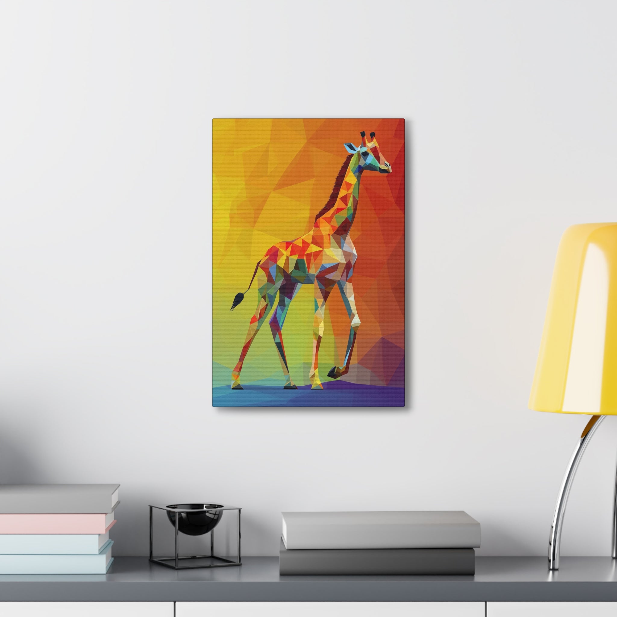 Crystalline Giraffe Canvas Wall Art - SynthFrame