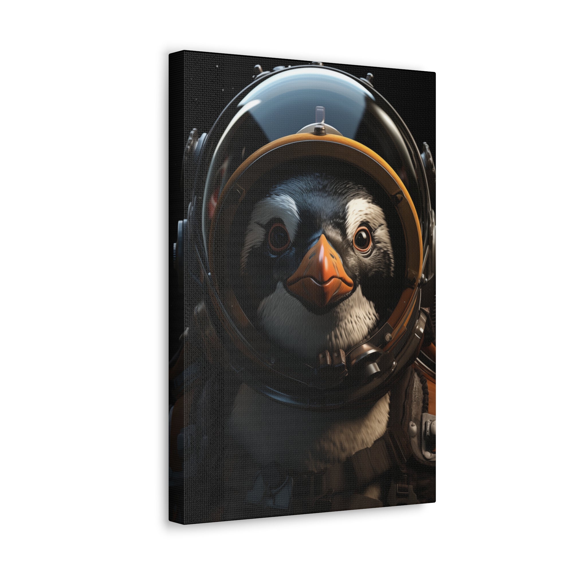 AstroPenguin 1 Canvas Wall Art - SynthFrame