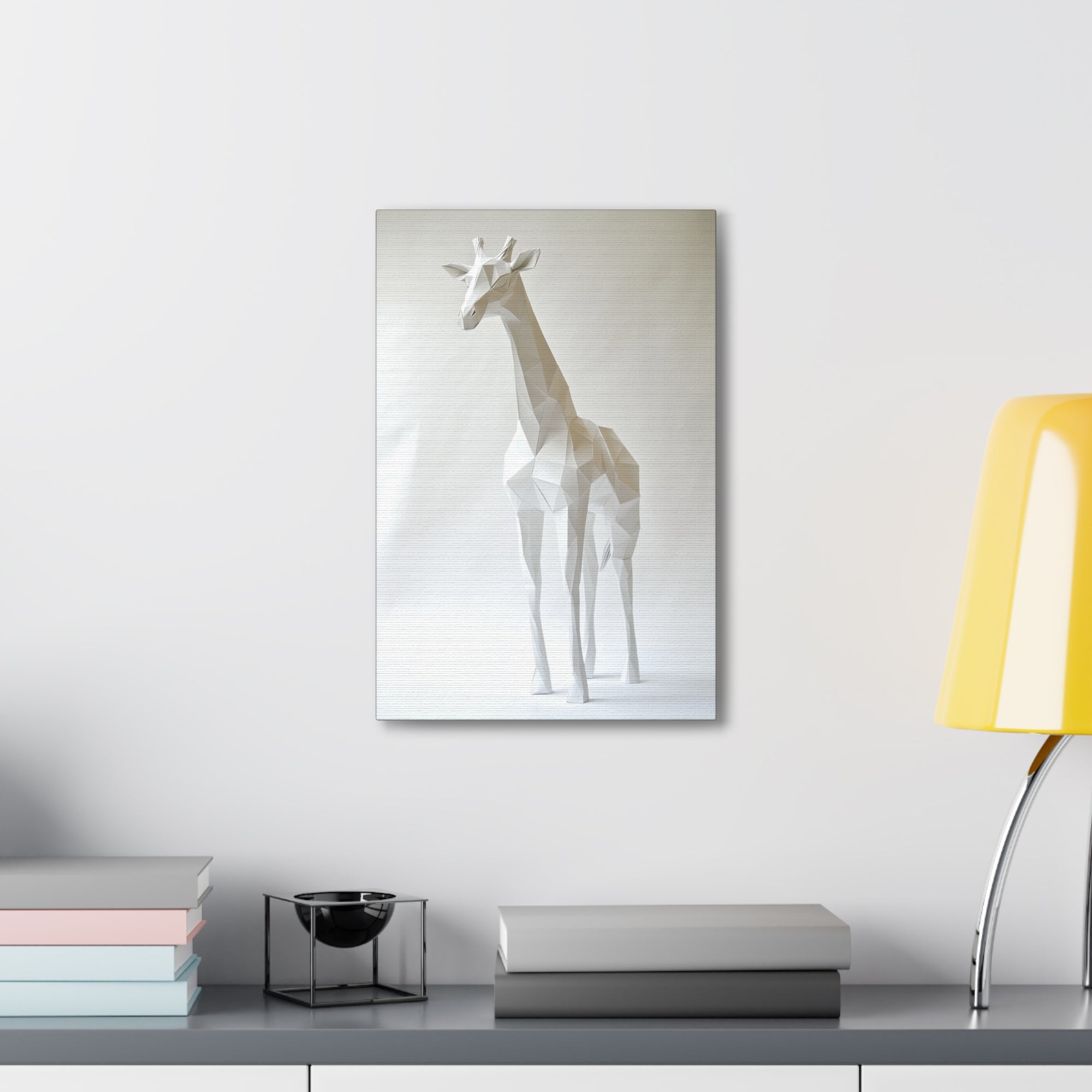 Folded Giraffe Canvas Wall Art - SynthFrame