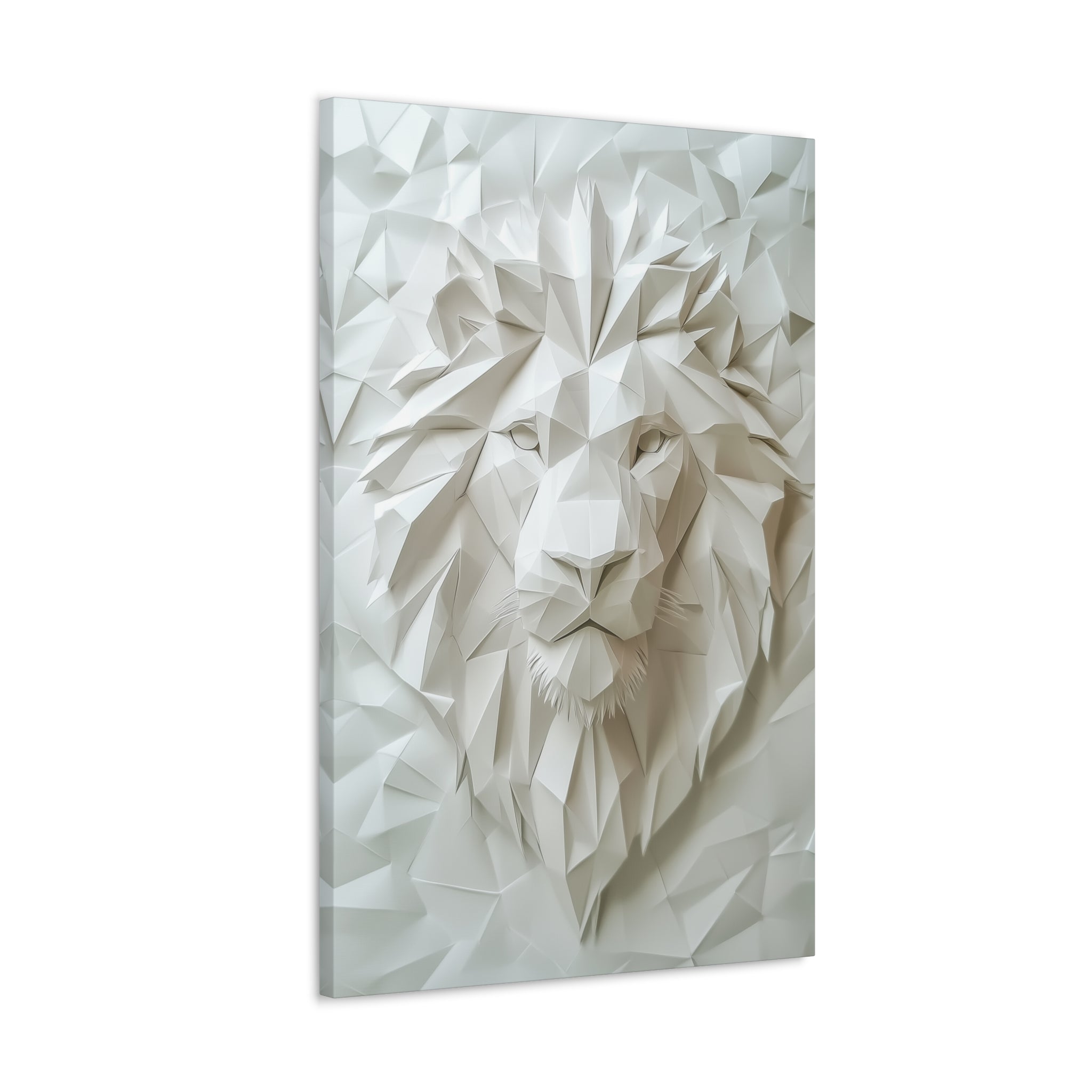 Folded Lion Canvas Wall Art - SynthFrame