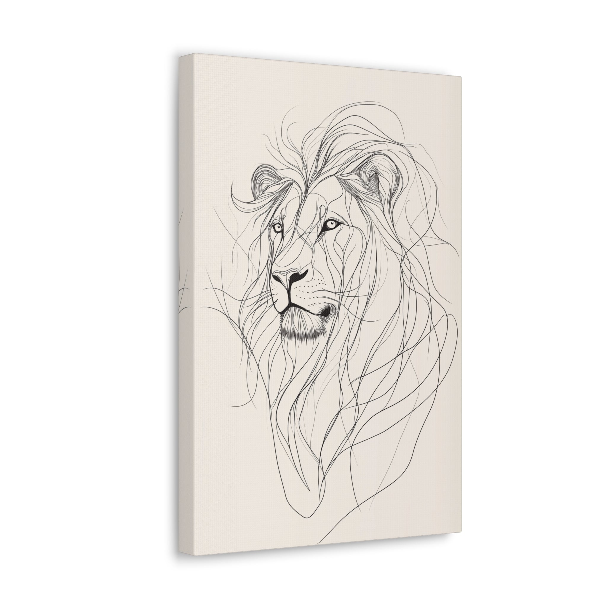 Essence of Lion Canvas Wall Art - SynthFrame