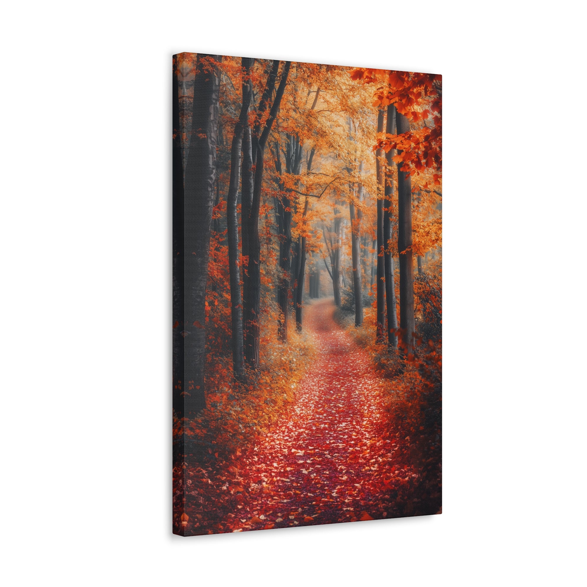 Autumn Forest Path Canvas Wall Art - SynthFrame