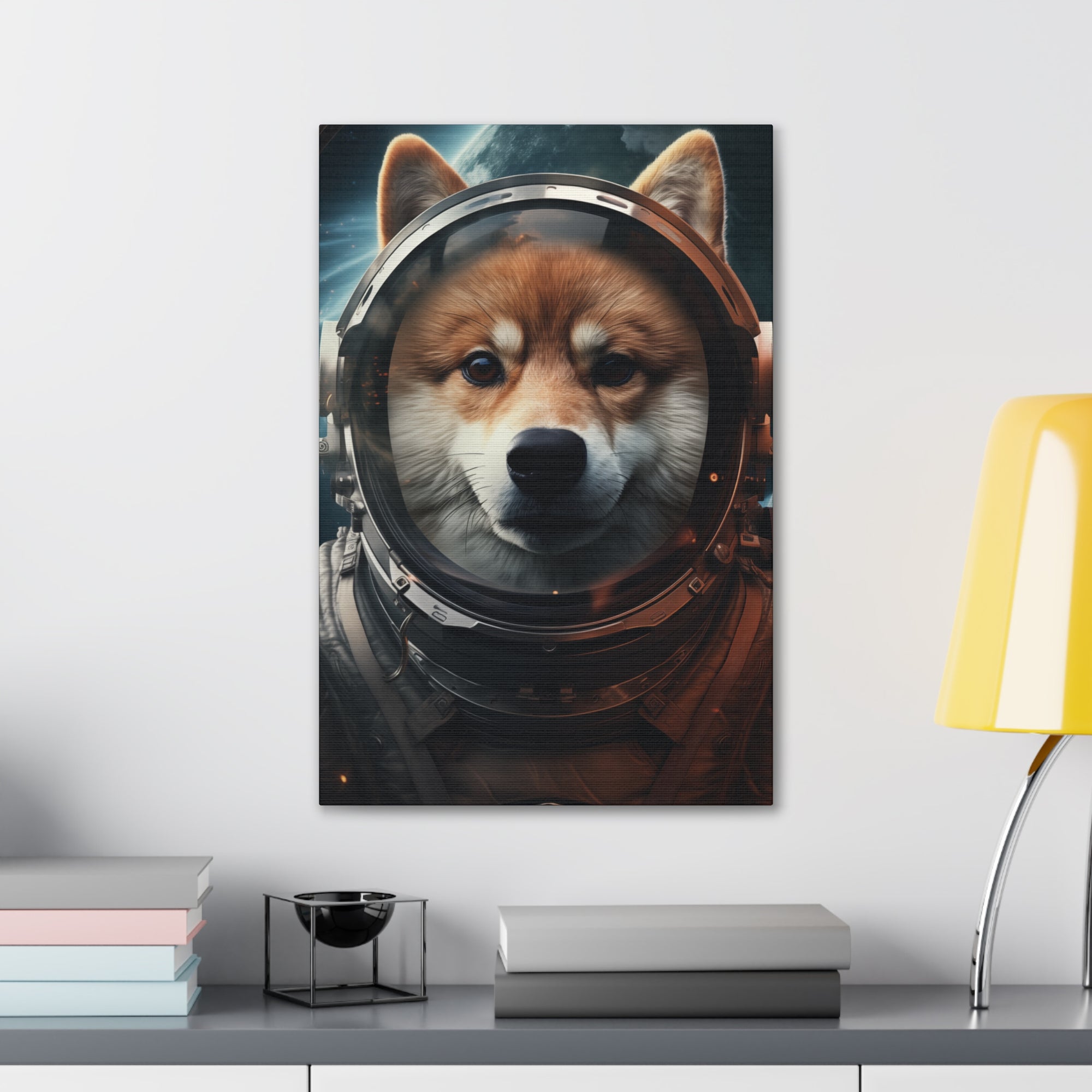 AstroDog 2 Canvas Wall Art - SynthFrame