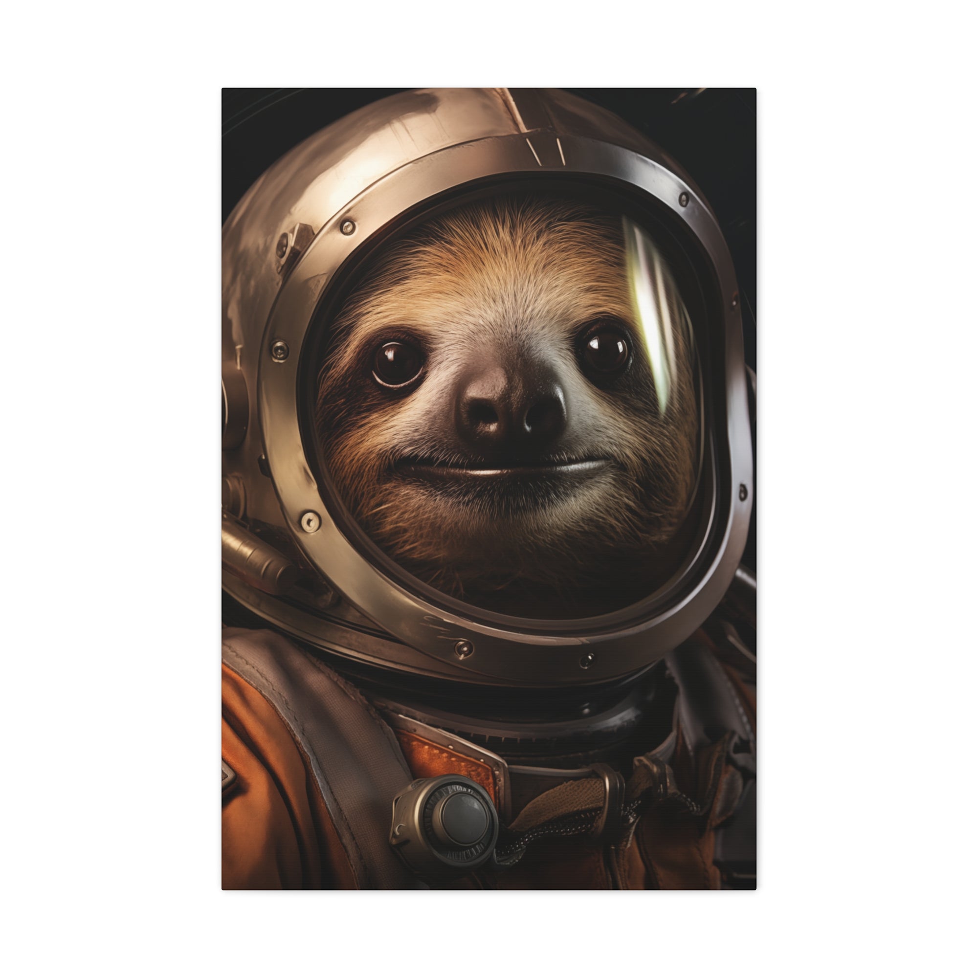 AstroSloth 2 Canvas Wall Art - SynthFrame