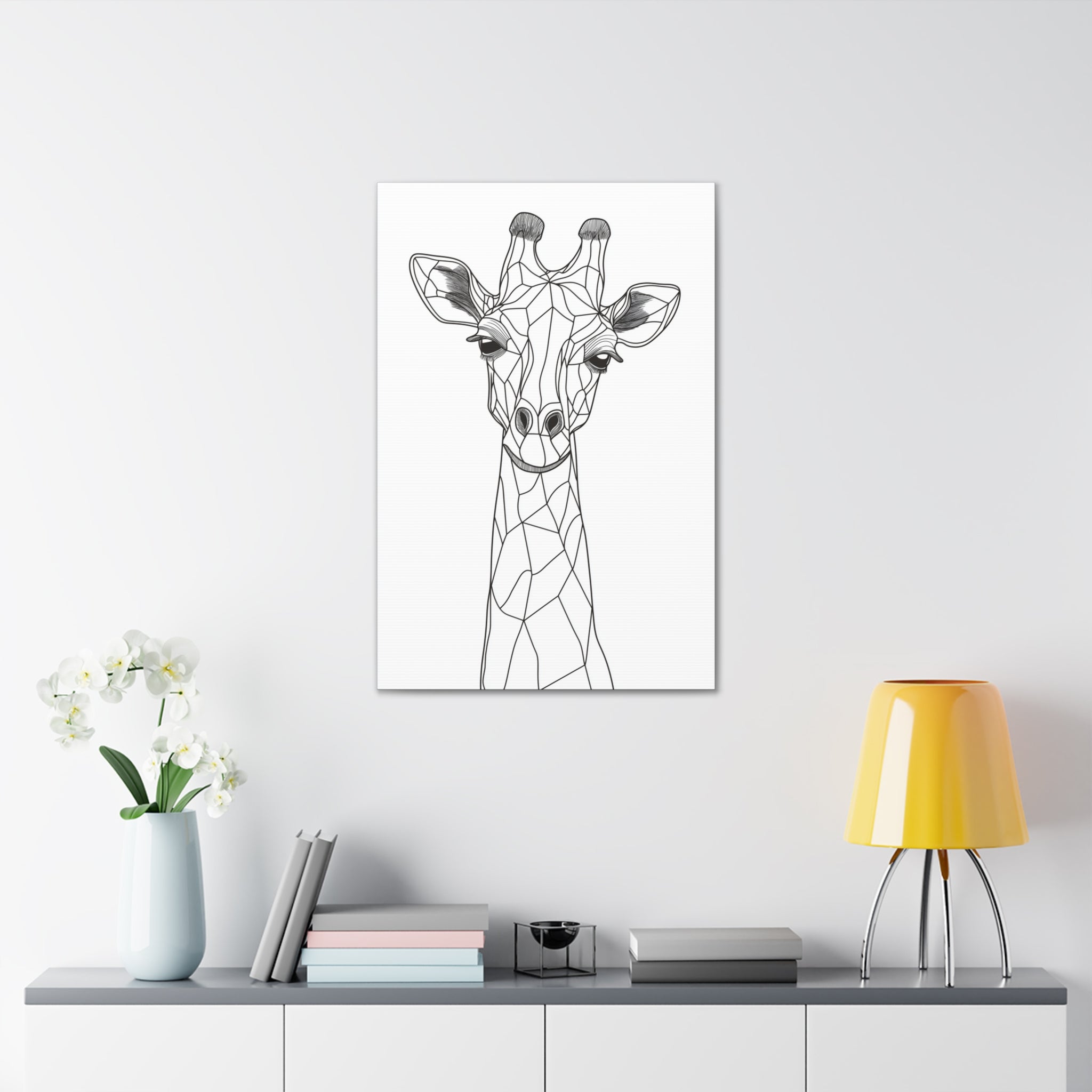 Essence of Giraffe Canvas Wall Art - SynthFrame