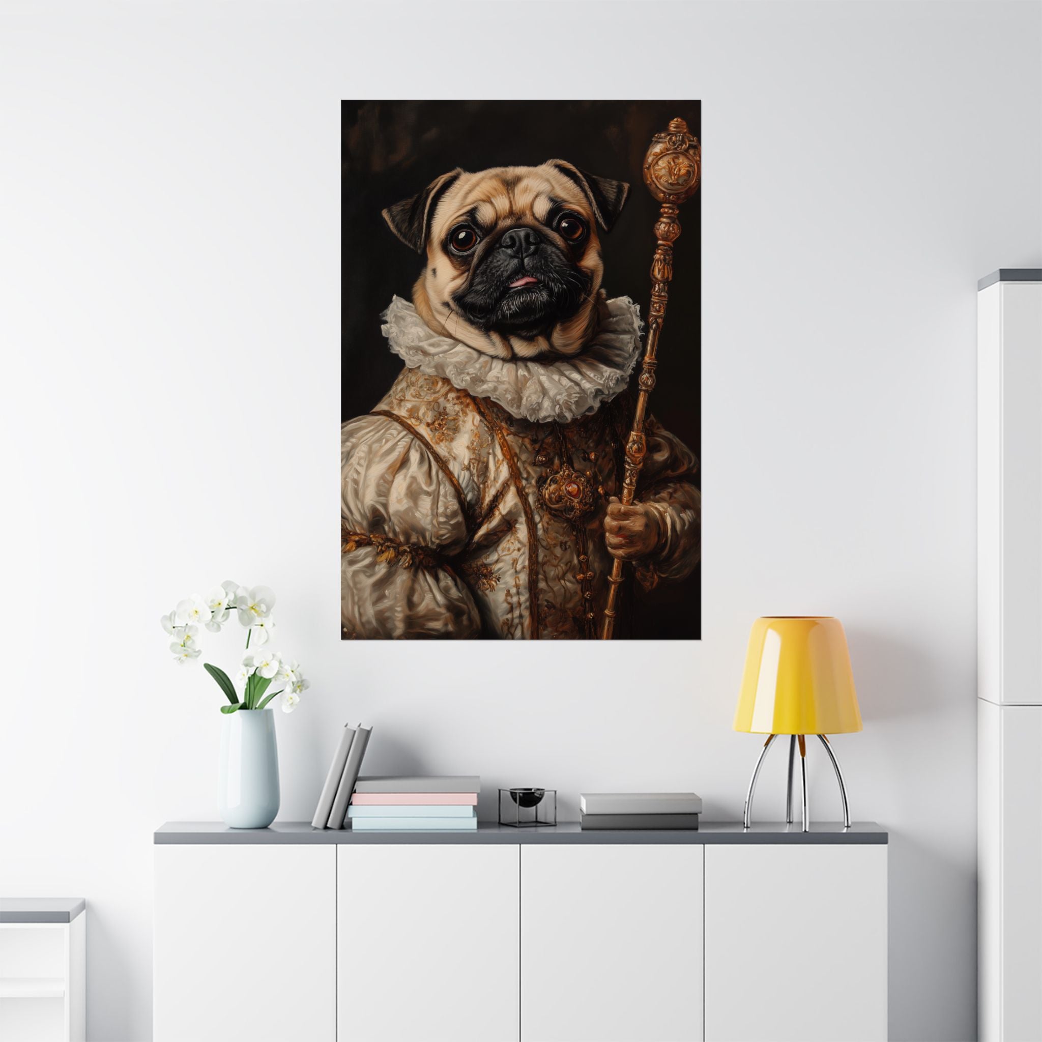 Renaissance Pug Poster