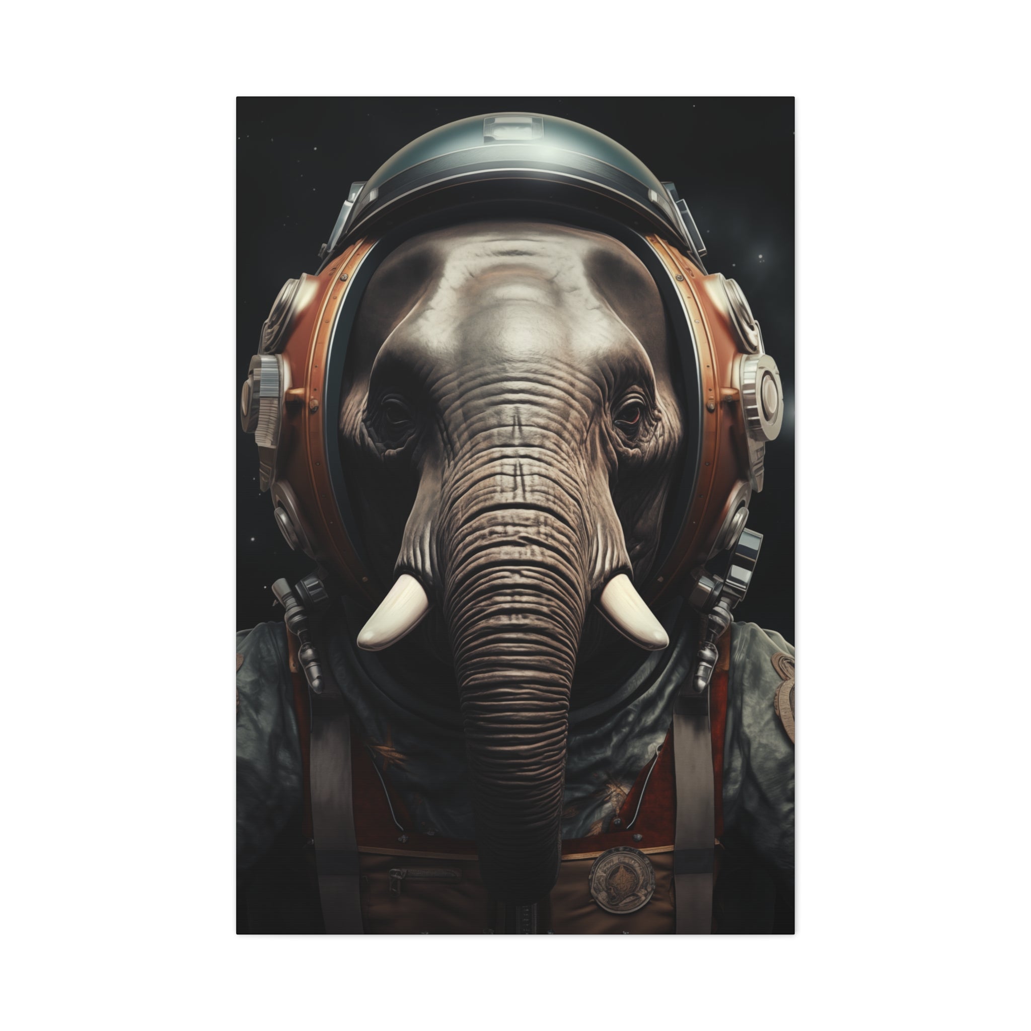 AstroElephant 2 Canvas Wall Art - SynthFrame