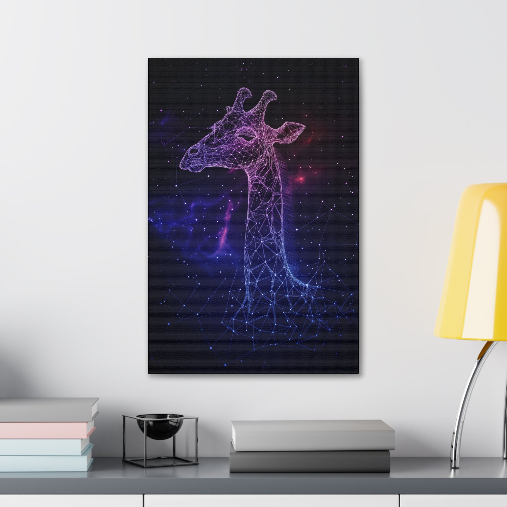 Constellation Giraffe Canvas Wall Art - SynthFrame