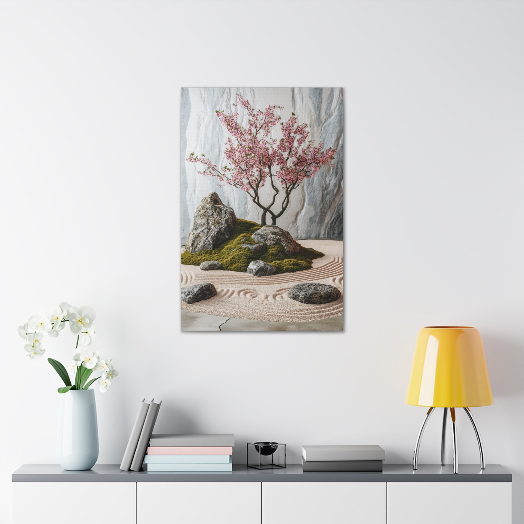 Zen Japanese Garden Canvas Wall Art - SynthFrame