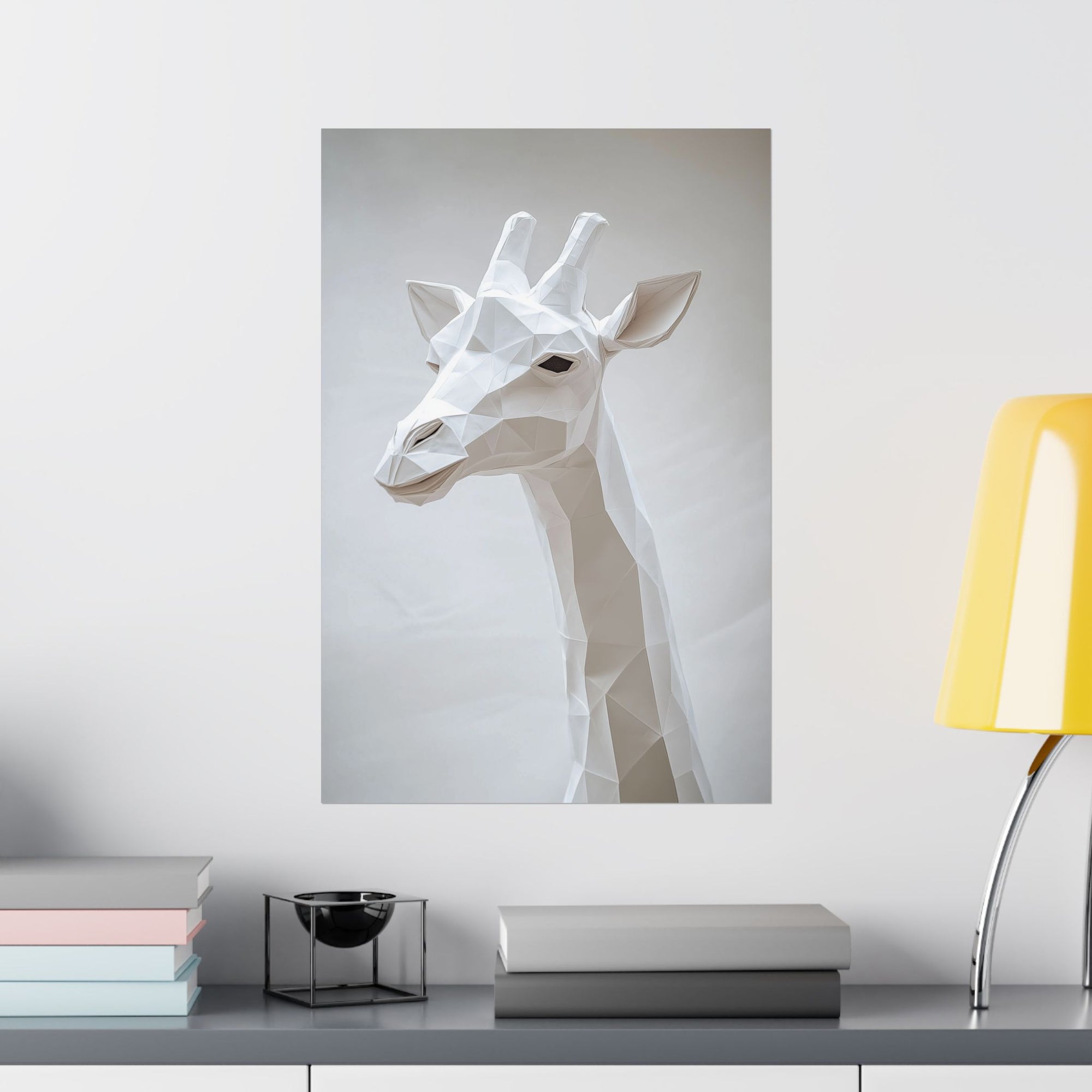 Folded Giraffe Poster