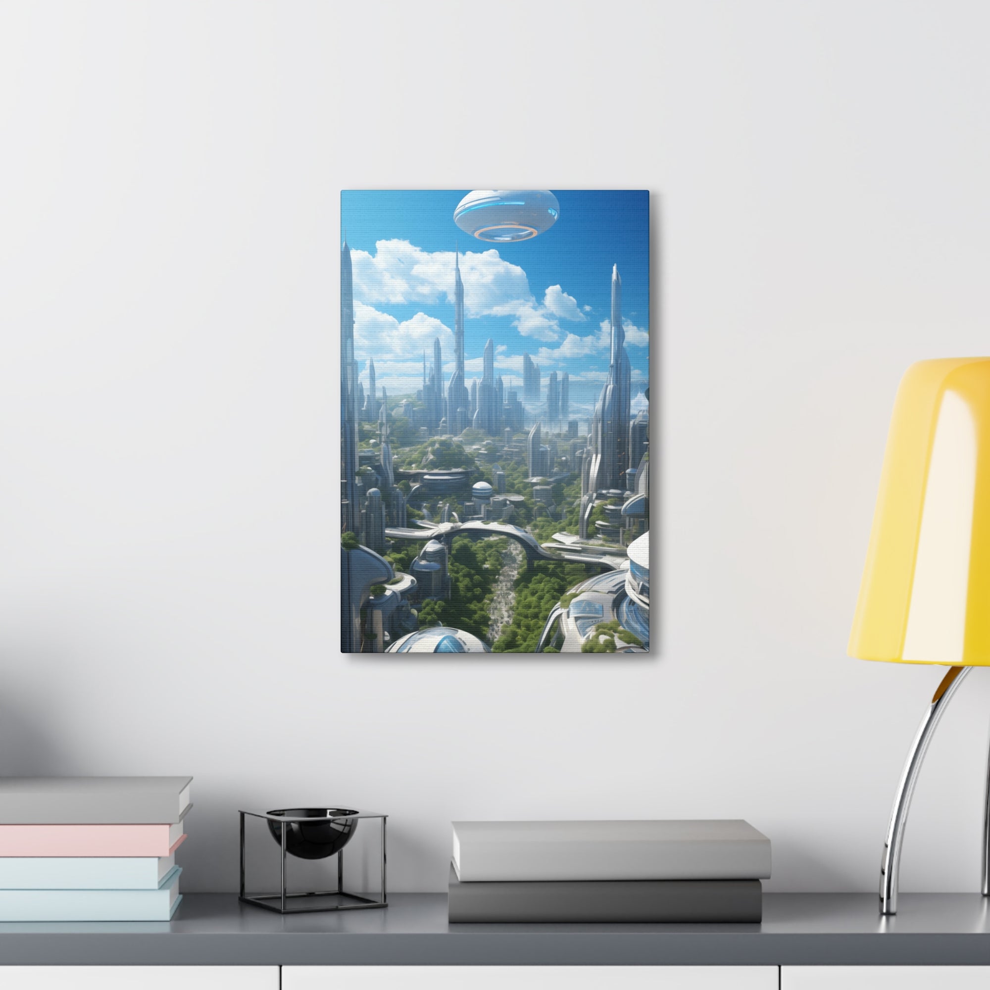 Futuristic Eco City 1 Canvas Wall Art - SynthFrame